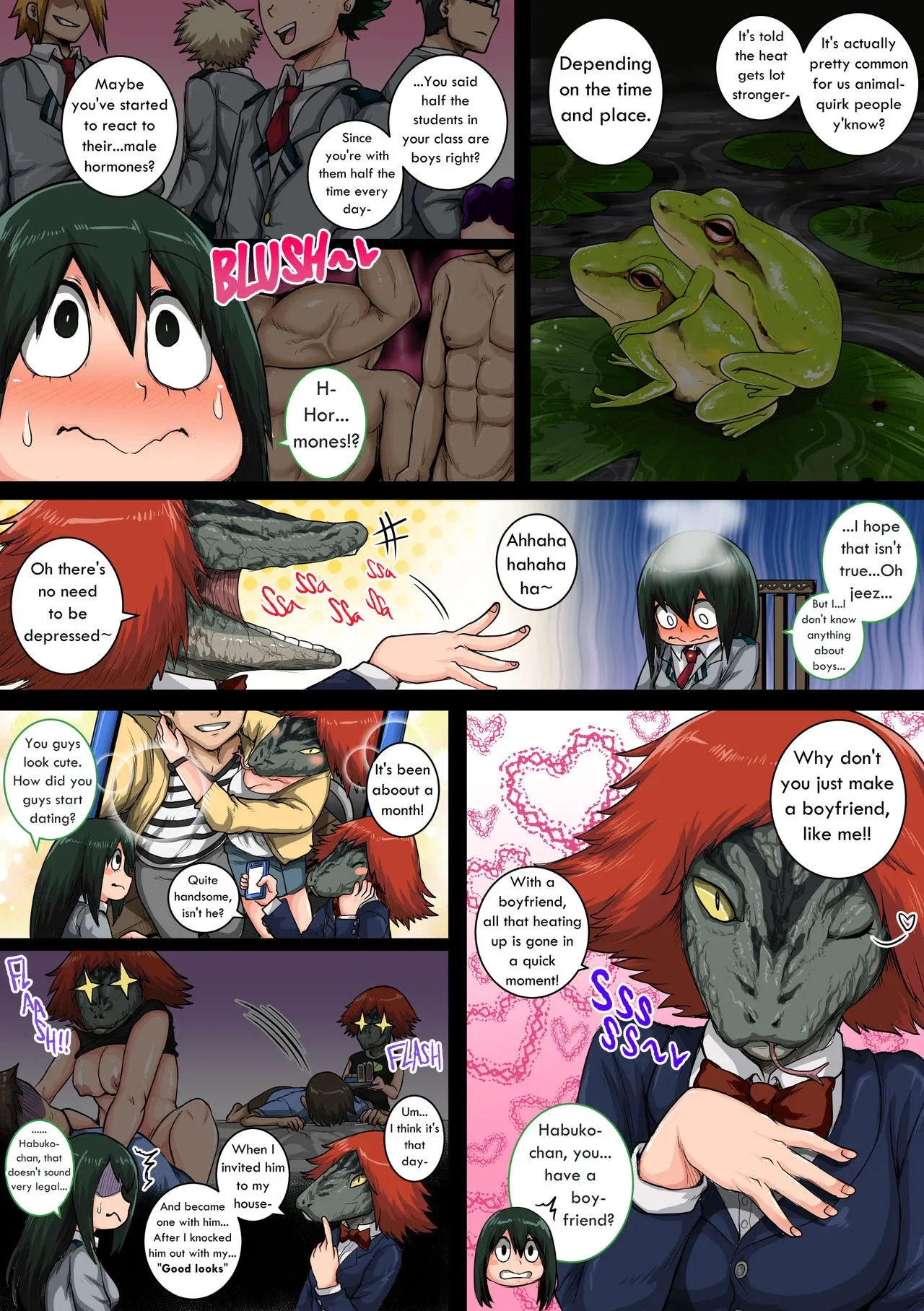 My Harem Academia (Boku No Hero Academia) - 6 . My Harem Academia - The Frog Girl With Animal Instincts - Chapter 6 - Page 9