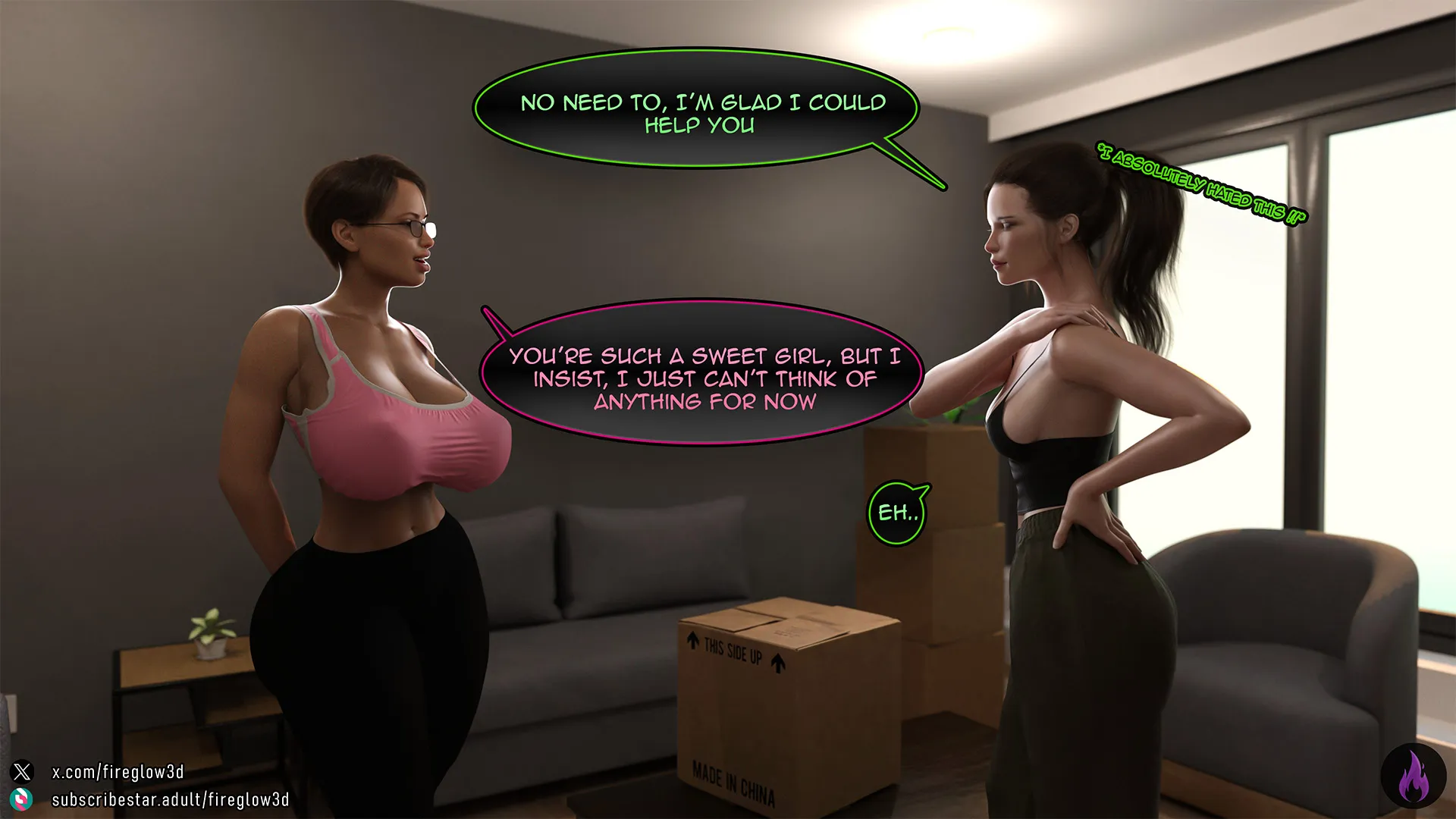 My neighbor didn’t know I’m a futa [Fireglow3D] - 1 . My neighbor didn't know I'm a futa - Chapter 1 - Page 15