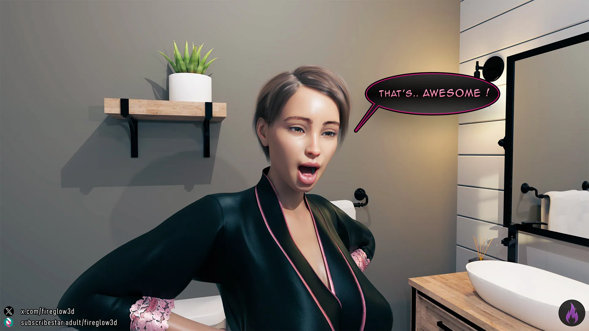 My neighbor didn’t know I’m a futa [Fireglow3D] - 1 . My neighbor didn't know I'm a futa - Chapter 1 - Page 27