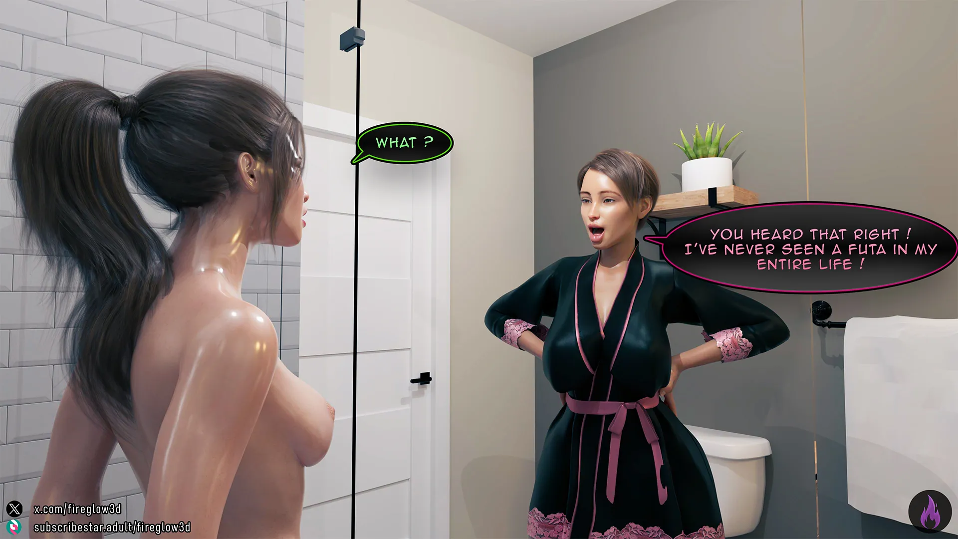 My neighbor didn’t know I’m a futa [Fireglow3D] - 1 . My neighbor didn't know I'm a futa - Chapter 1 - Page 28