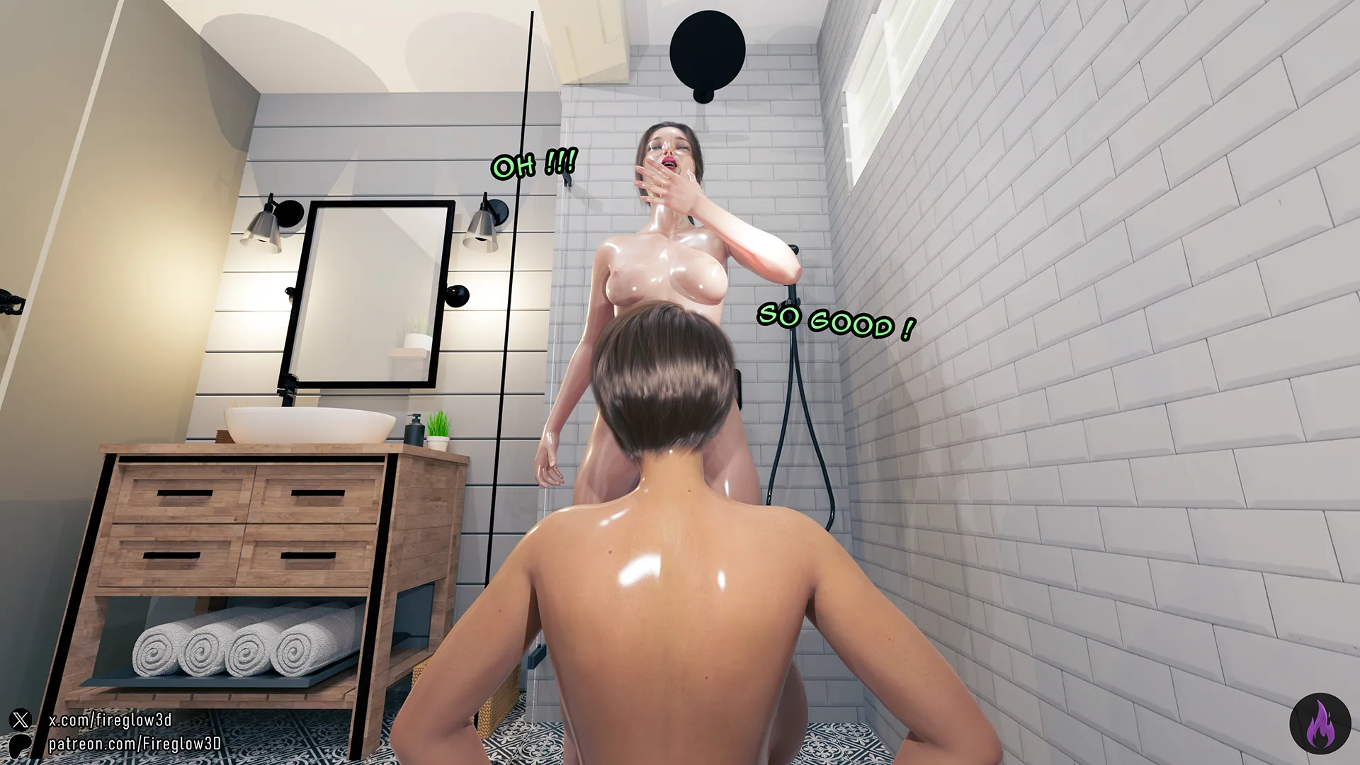 My neighbor didn’t know I’m a futa [Fireglow3D] - 1 . My neighbor didn't know I'm a futa - Chapter 1 - Page 58