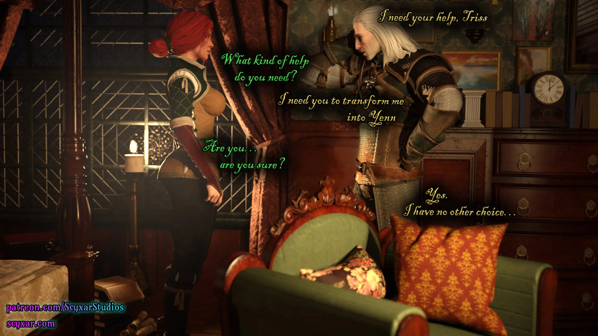 Geralt’s Transformation into Yennefer [Scyxar Studios] - 1 . Geralt’s Transformation into Yennefer - Chapter 1 - Page 37