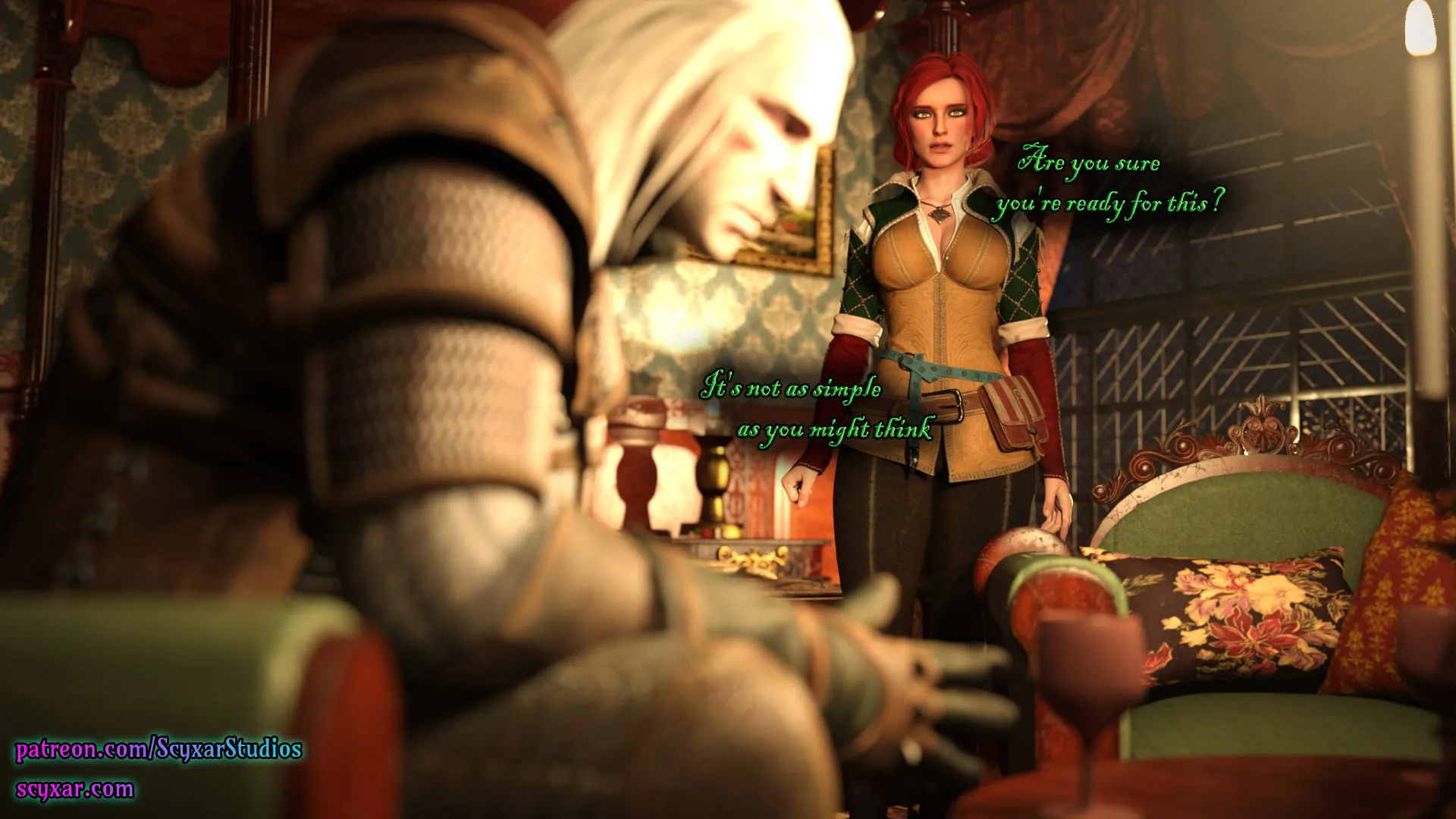 Geralt’s Transformation into Yennefer [Scyxar Studios] - 1 . Geralt’s Transformation into Yennefer - Chapter 1 - Page 39
