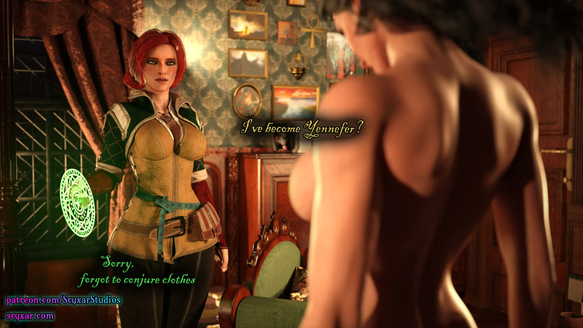 Geralt’s Transformation into Yennefer [Scyxar Studios] - 1 . Geralt’s Transformation into Yennefer - Chapter 1 - Page 49