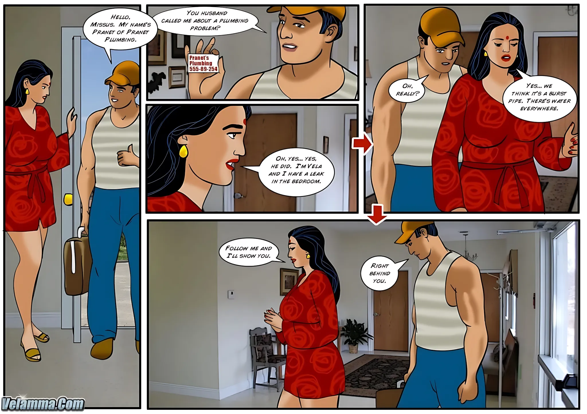 Velamma All Episodes Comics - 31 . Velamma - Episode 31 - Plumbing Problems - Page 6