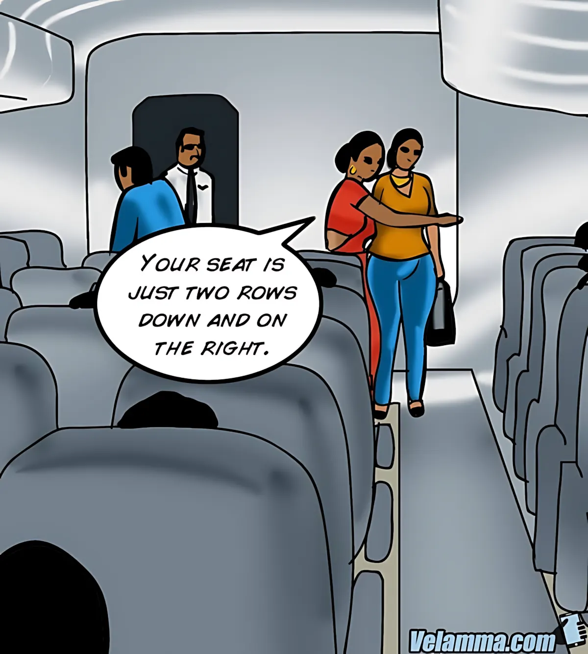 Velamma All Episodes Comics - 56 . Velamma - Episode 56 - Cocks In The Cockpit - Page 55
