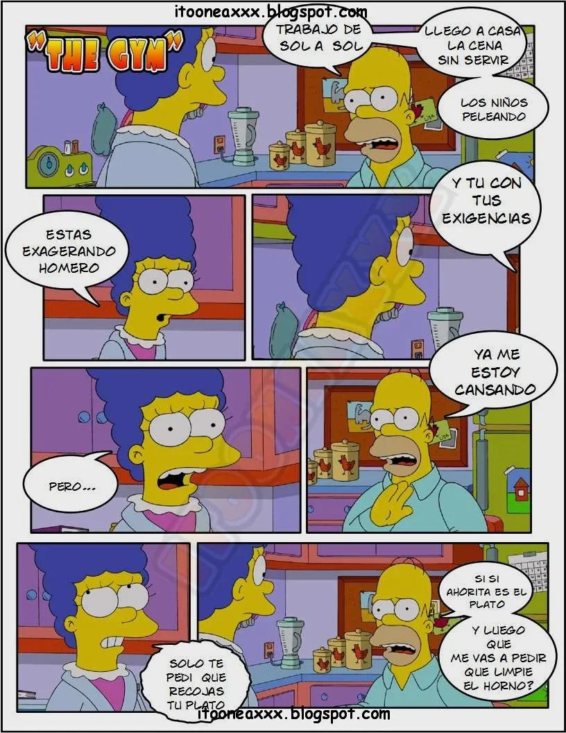 The Simpsons Porn Comics Series - 6 [Spanish] The Gym - Page 1
