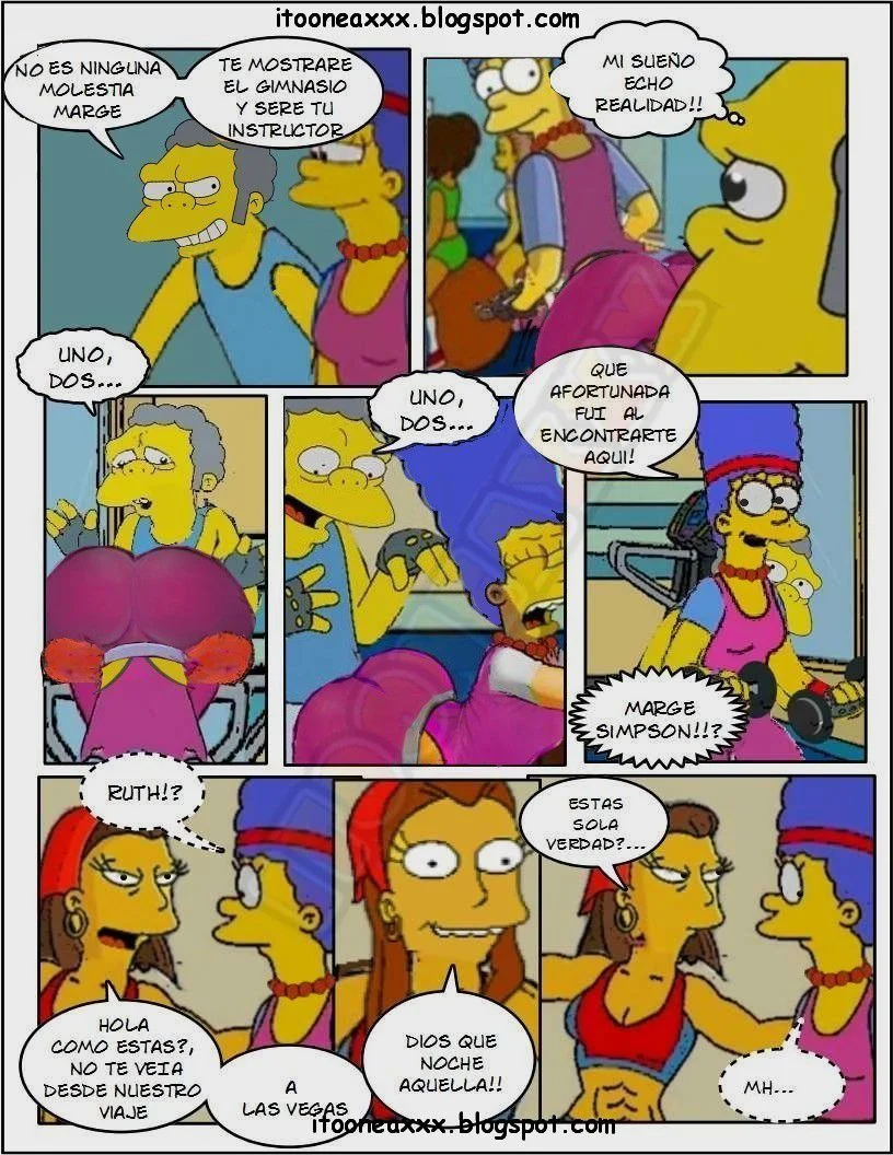 The Simpsons Porn Comics Series - 6 [Spanish] The Gym - Page 4