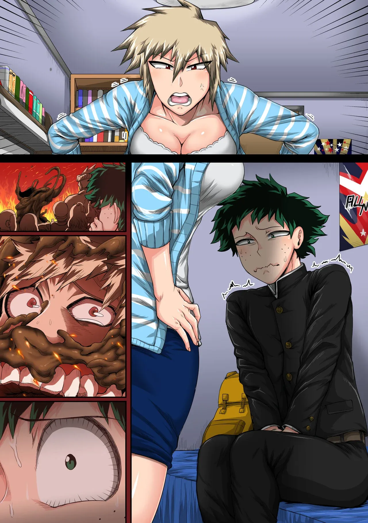 My Harem Academia (Boku No Hero Academia) - 7.5.1 . My Harem Academia - Bakugou Mama to no Natsuyasumi 3-1 - Chapter 7 - Page 65