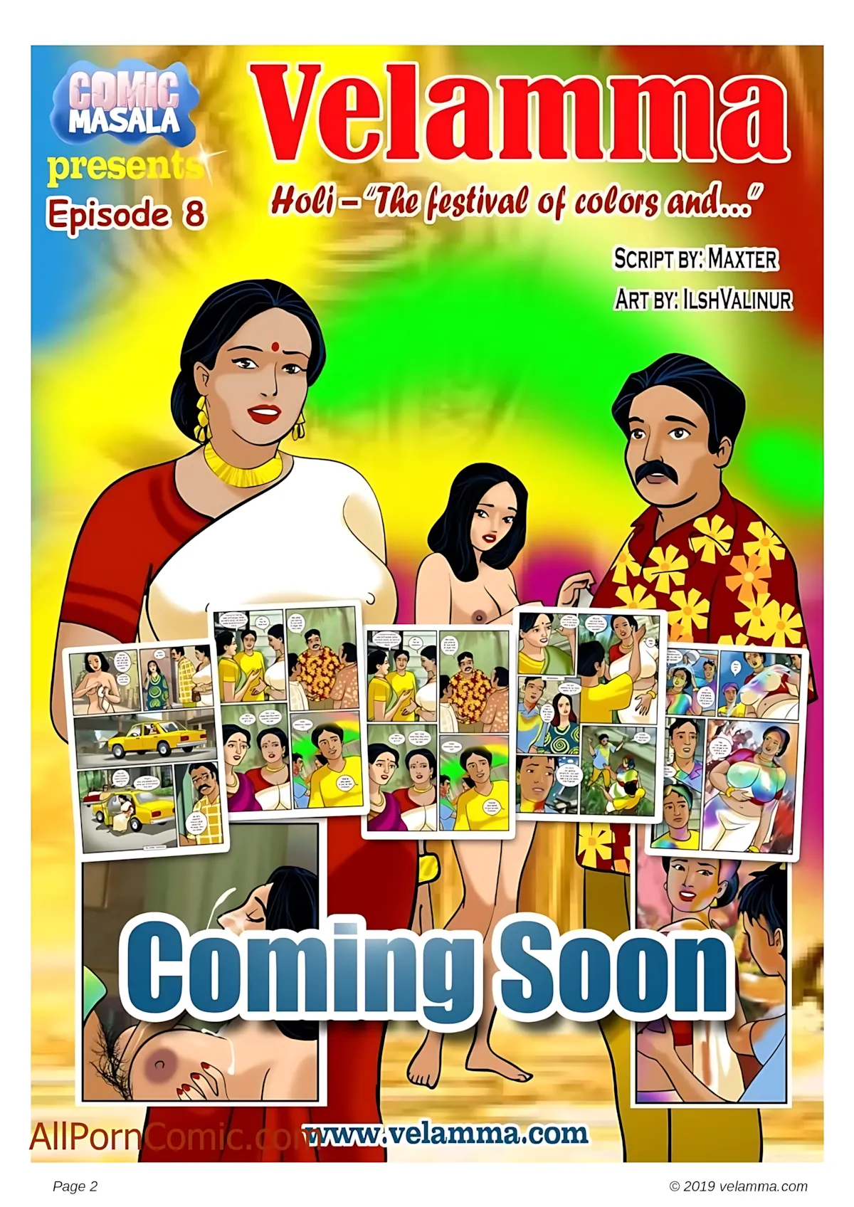 Velamma All Episodes Comics - 8 . Velamma - Episode 8 - The Festival Of Colors And - Page 2
