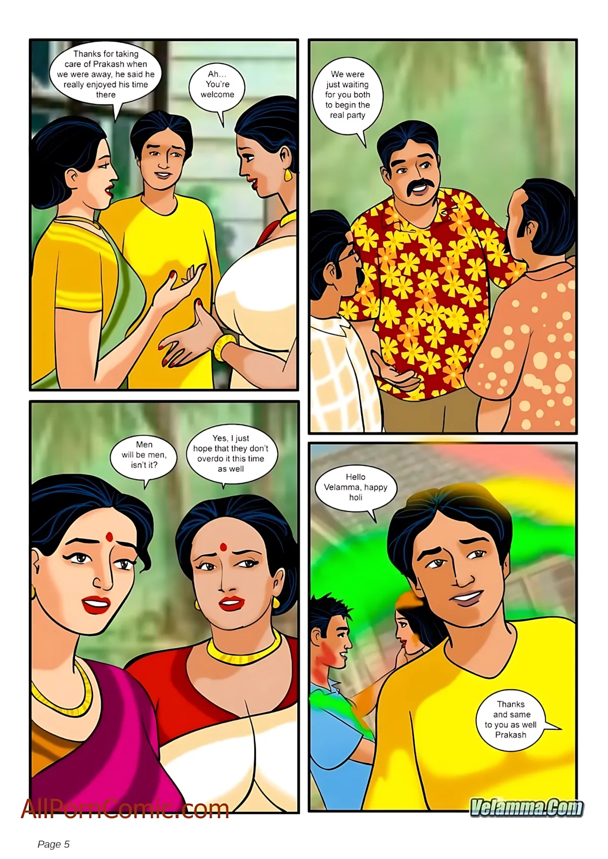 Velamma All Episodes Comics - 8 . Velamma - Episode 8 - The Festival Of Colors And - Page 5