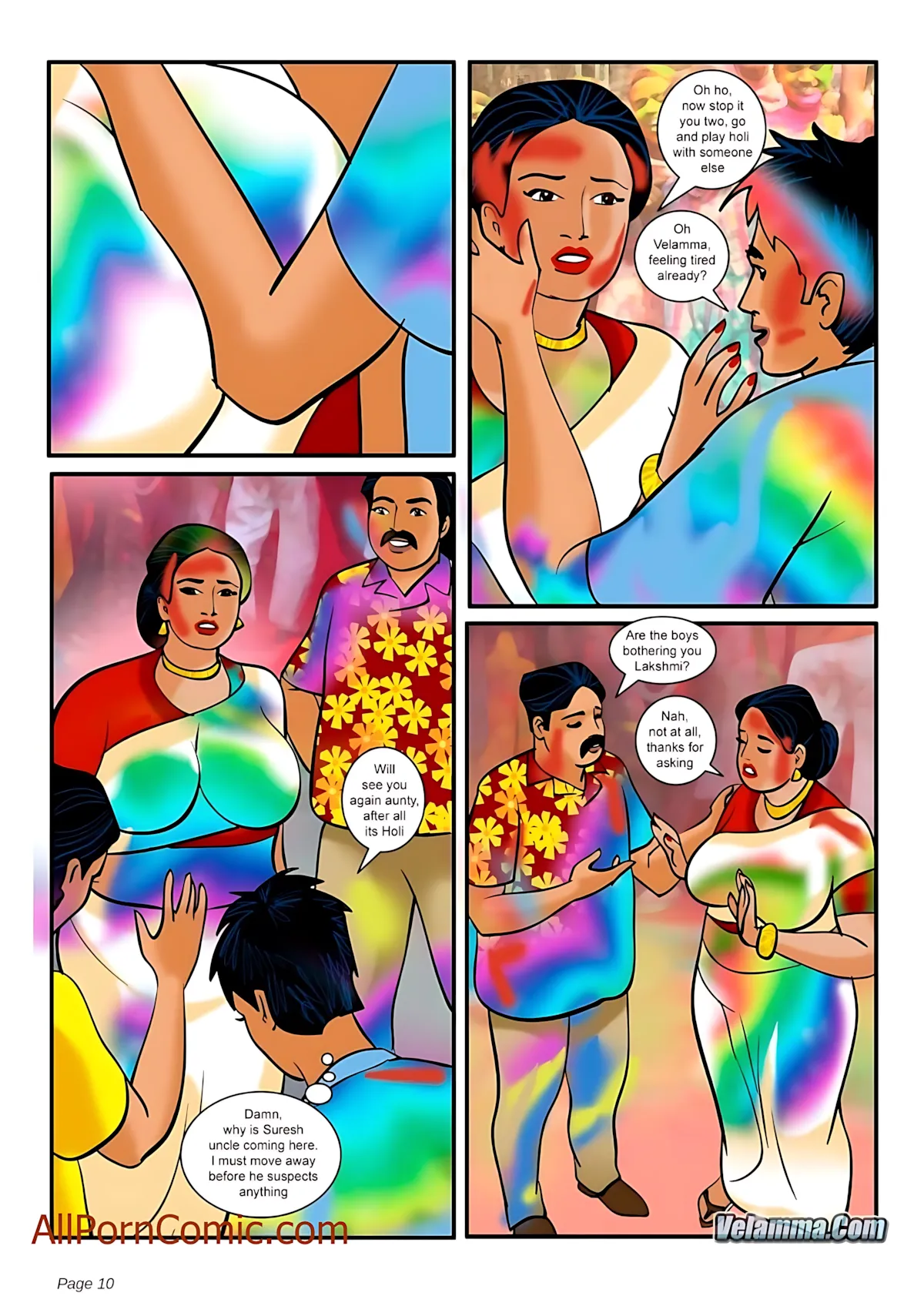 Velamma All Episodes Comics - 8 . Velamma - Episode 8 - The Festival Of Colors And - Page 10