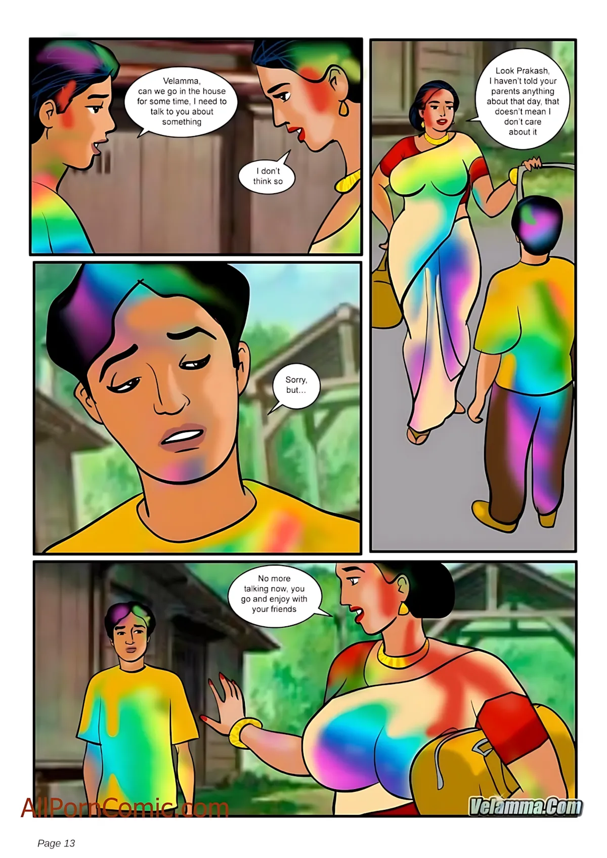 Velamma All Episodes Comics - 8 . Velamma - Episode 8 - The Festival Of Colors And - Page 13