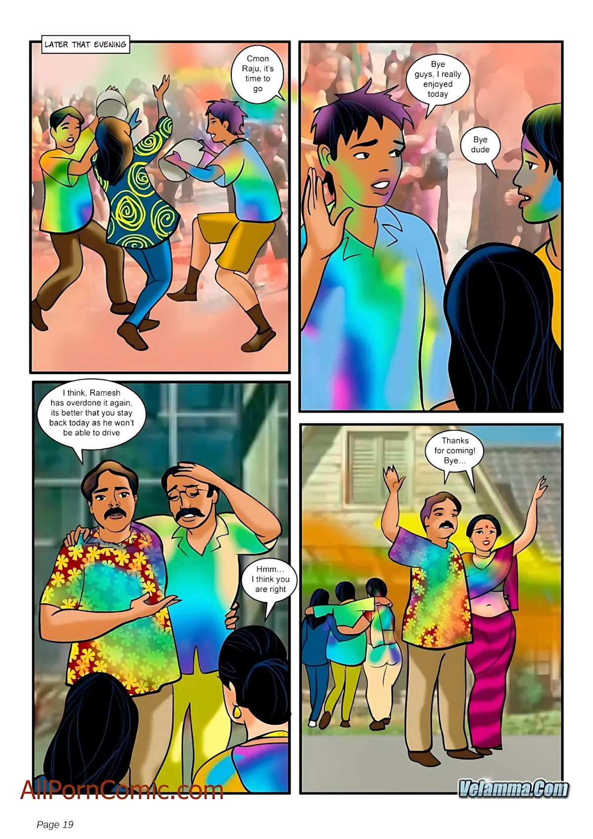 Velamma All Episodes Comics - 8 . Velamma - Episode 8 - The Festival Of Colors And - Page 19