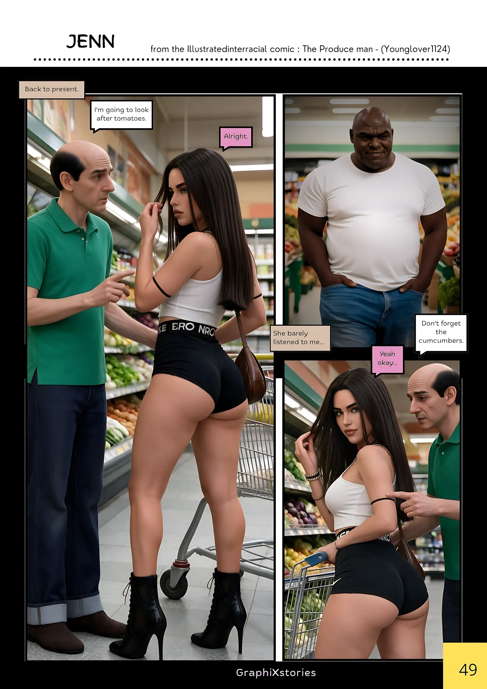 The produce Man – AI Version [GraphiXstories] - 5. The produce Man - Part 5 [  illustratedinterracial AI ] - Page 4