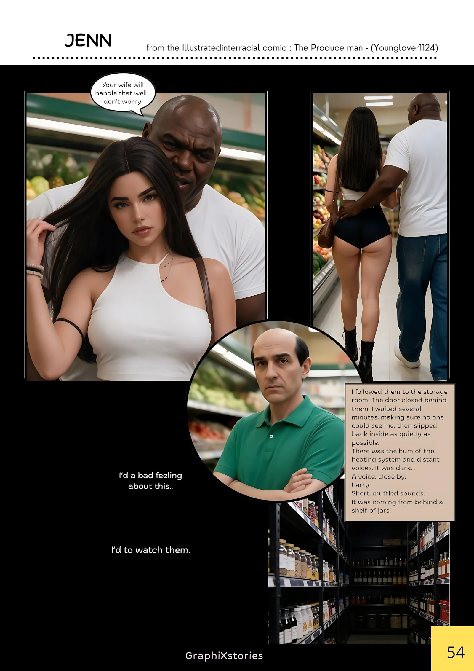 The produce Man – AI Version [GraphiXstories] - 5. The produce Man - Part 5 [  illustratedinterracial AI ] - Page 9