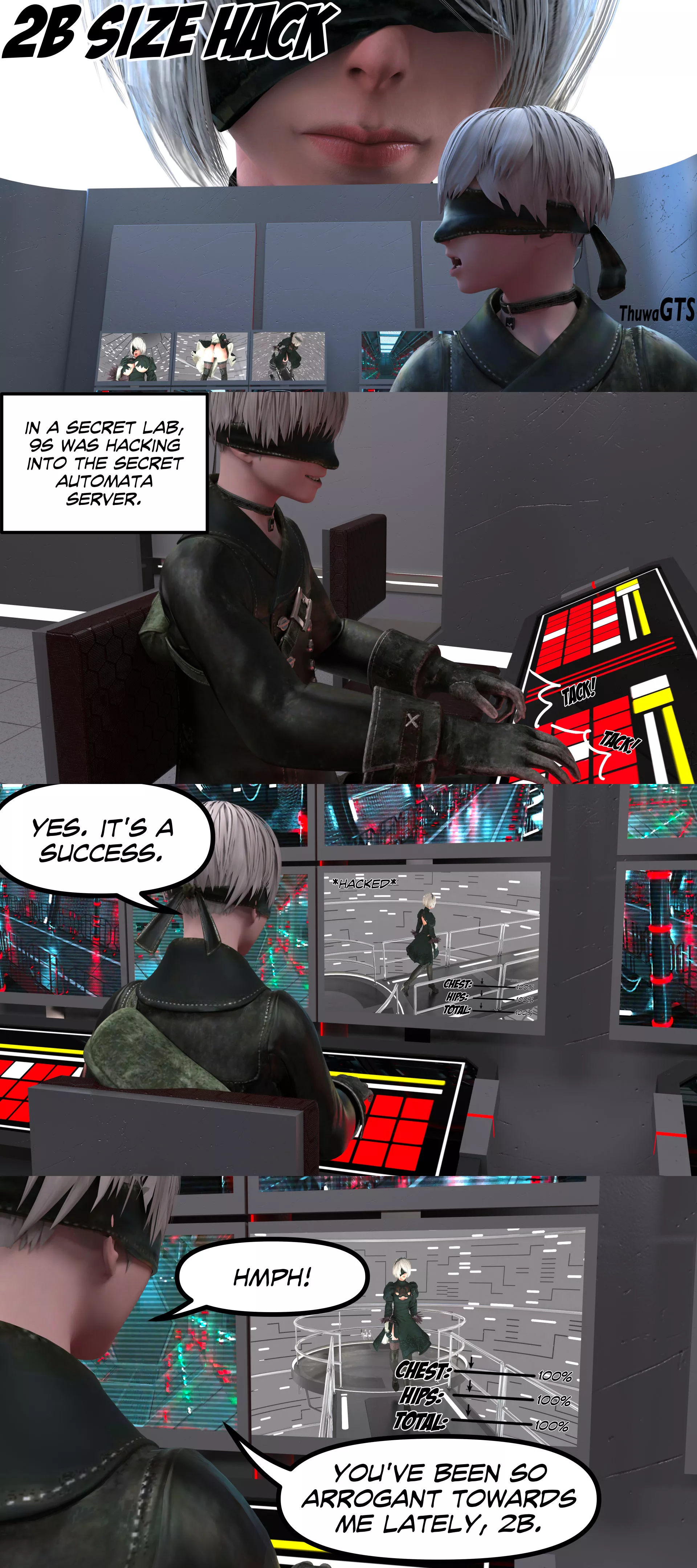 NieR Automata Giantess – 2B Size Hack [ThuwaGTS] - NieR Automata Giantess - 2B Size Hack - Page 2