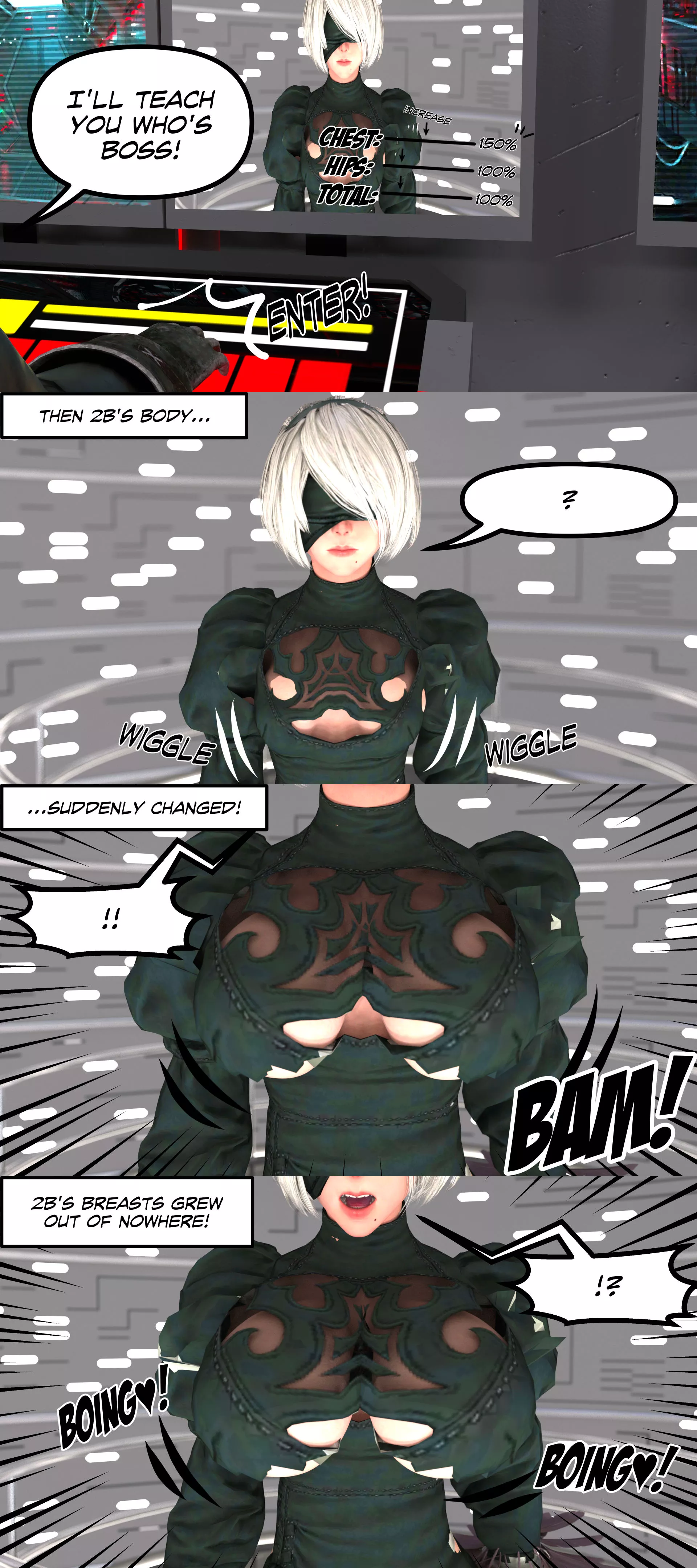 NieR Automata Giantess – 2B Size Hack [ThuwaGTS] - NieR Automata Giantess - 2B Size Hack - Page 3