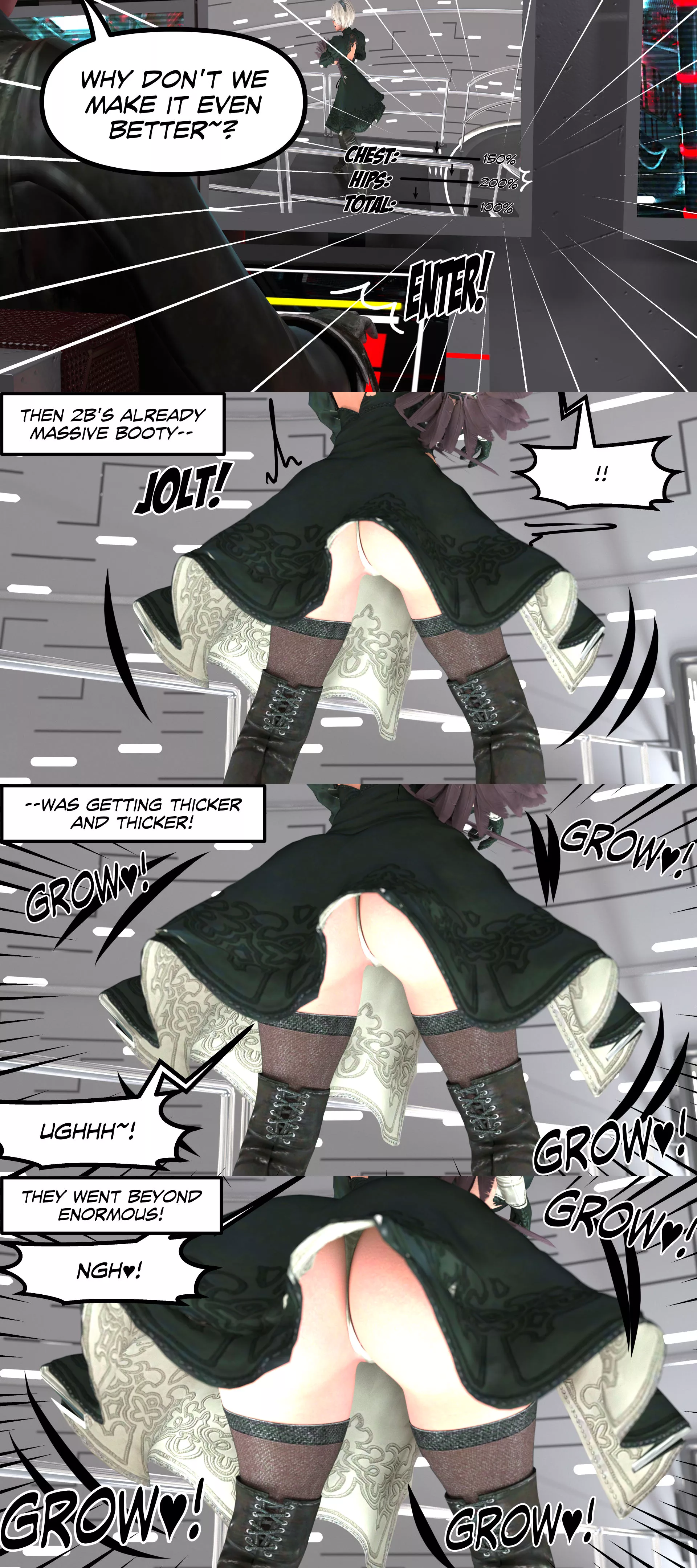 NieR Automata Giantess – 2B Size Hack [ThuwaGTS] - NieR Automata Giantess - 2B Size Hack - Page 5