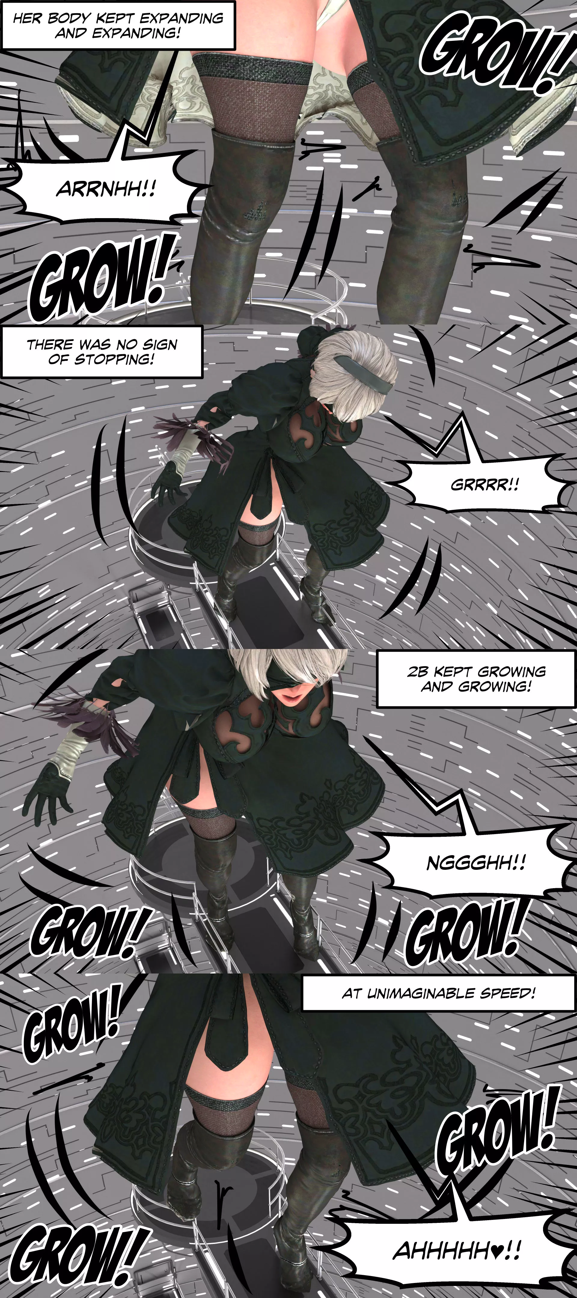 NieR Automata Giantess – 2B Size Hack [ThuwaGTS] - NieR Automata Giantess - 2B Size Hack - Page 9