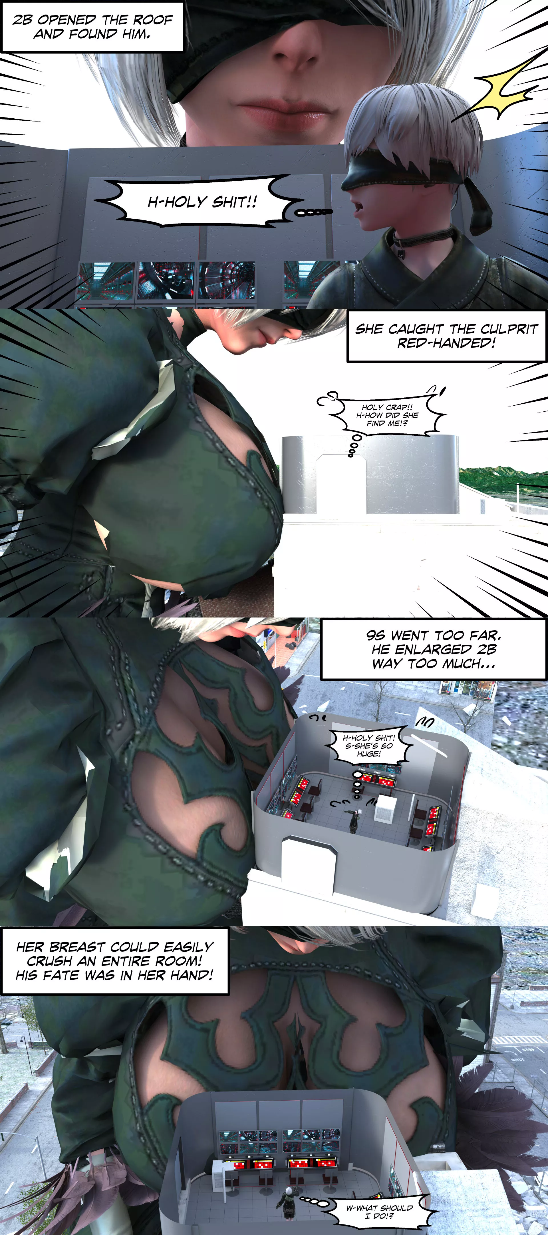 NieR Automata Giantess – 2B Size Hack [ThuwaGTS] - NieR Automata Giantess - 2B Size Hack - Page 16