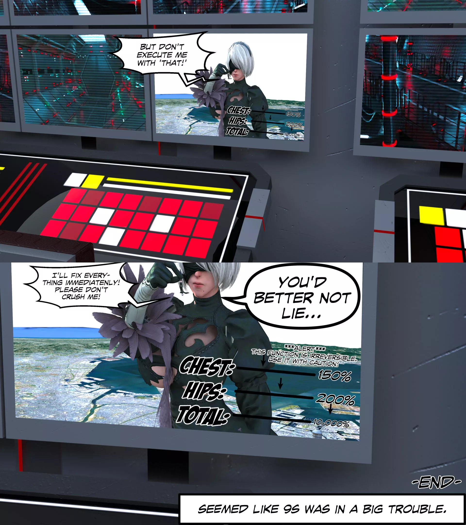 NieR Automata Giantess – 2B Size Hack [ThuwaGTS] - NieR Automata Giantess - 2B Size Hack - Page 19