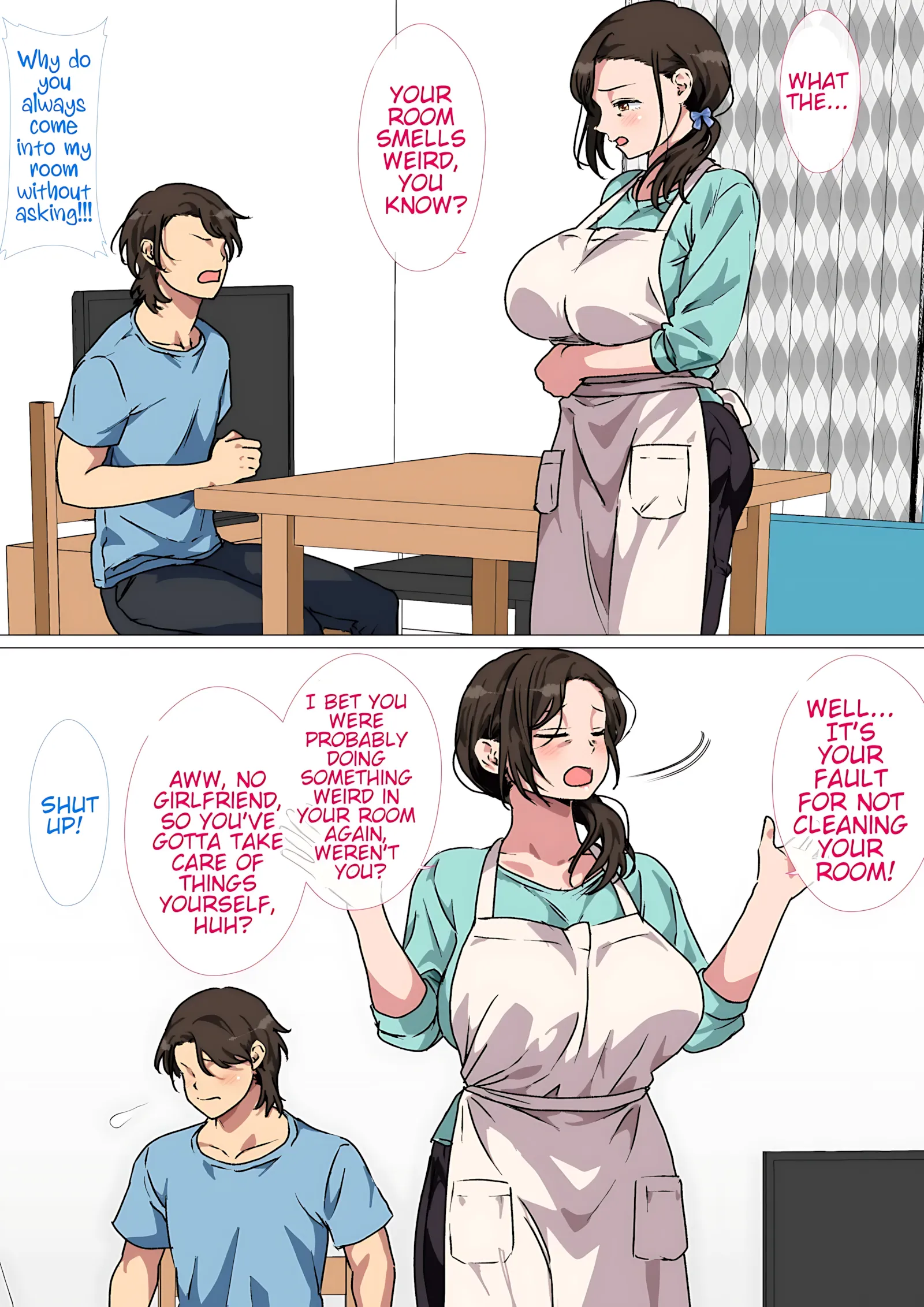 My mom started teasing me in a sexy way, - 1. My mom started teasing me in a sexy way, so I couldn't help but fight back. - Page 8