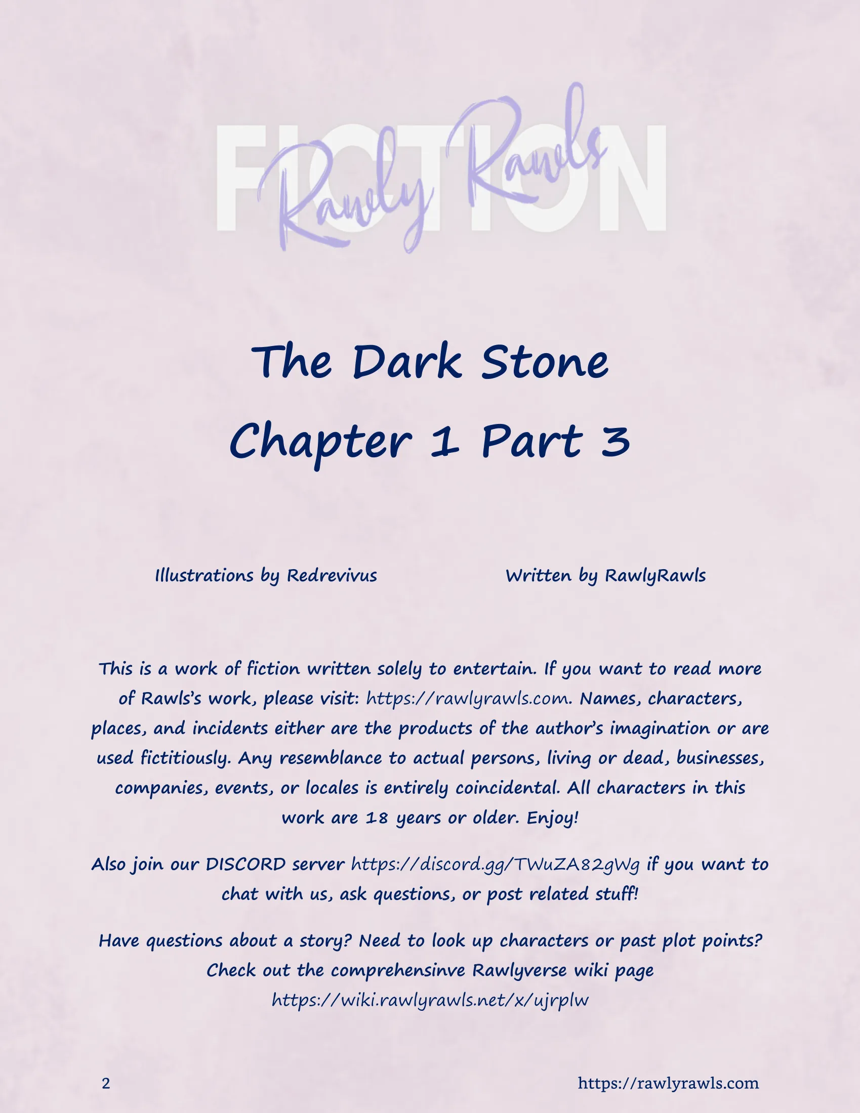 The Dark Stone [Redoxa – Rawly Rawls] - 1.3 . The Dark Stone - Chapter Part 3 - Page 2
