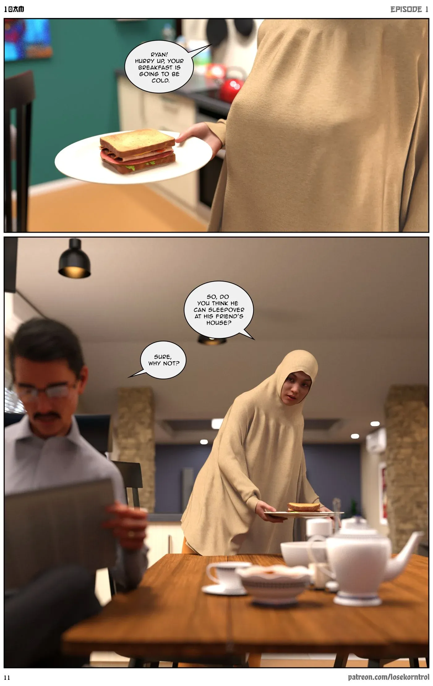 10 AM - 1 . 10 AM - Chapter 1 [LoseKorntrol, Hijab 3DX] - Page 12