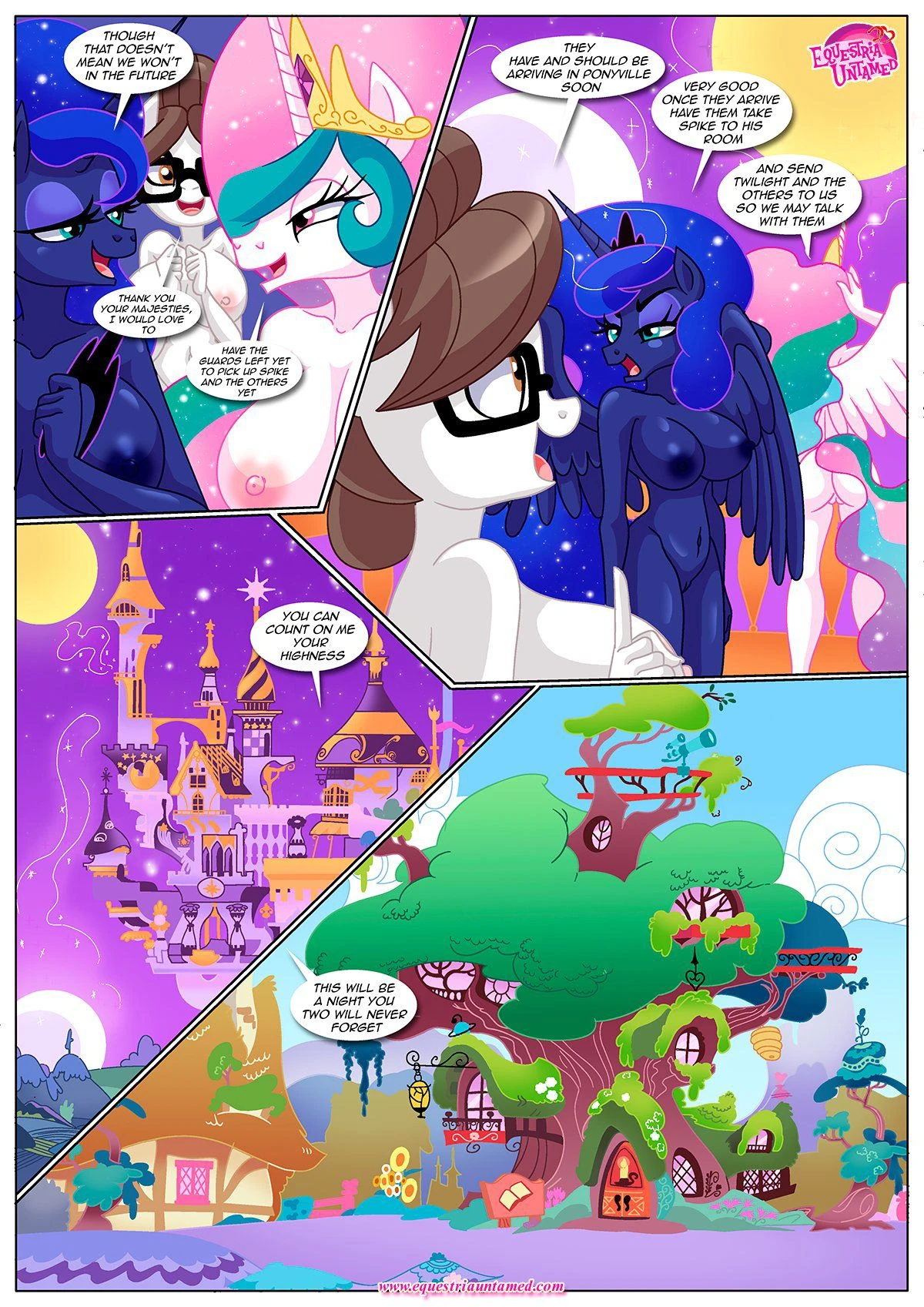 Spike’s Harem (My Little Pony – Friendship Is Magic) [PalComix] - 8 . The Night The Sun and Moon Cum Together - Chapter 8 (My Little Pony - Friendship Is Magic) [PalComix] - Page 4
