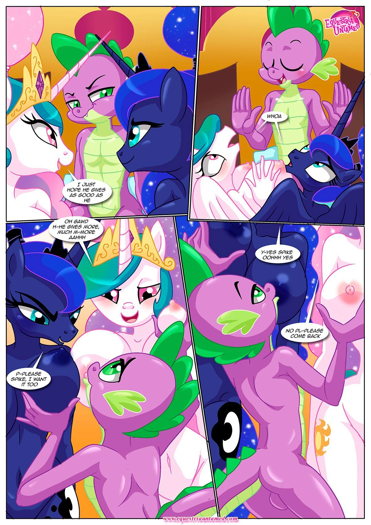 Spike’s Harem (My Little Pony – Friendship Is Magic) [PalComix] - 8 . The Night The Sun and Moon Cum Together - Chapter 8 (My Little Pony - Friendship Is Magic) [PalComix] - Page 38