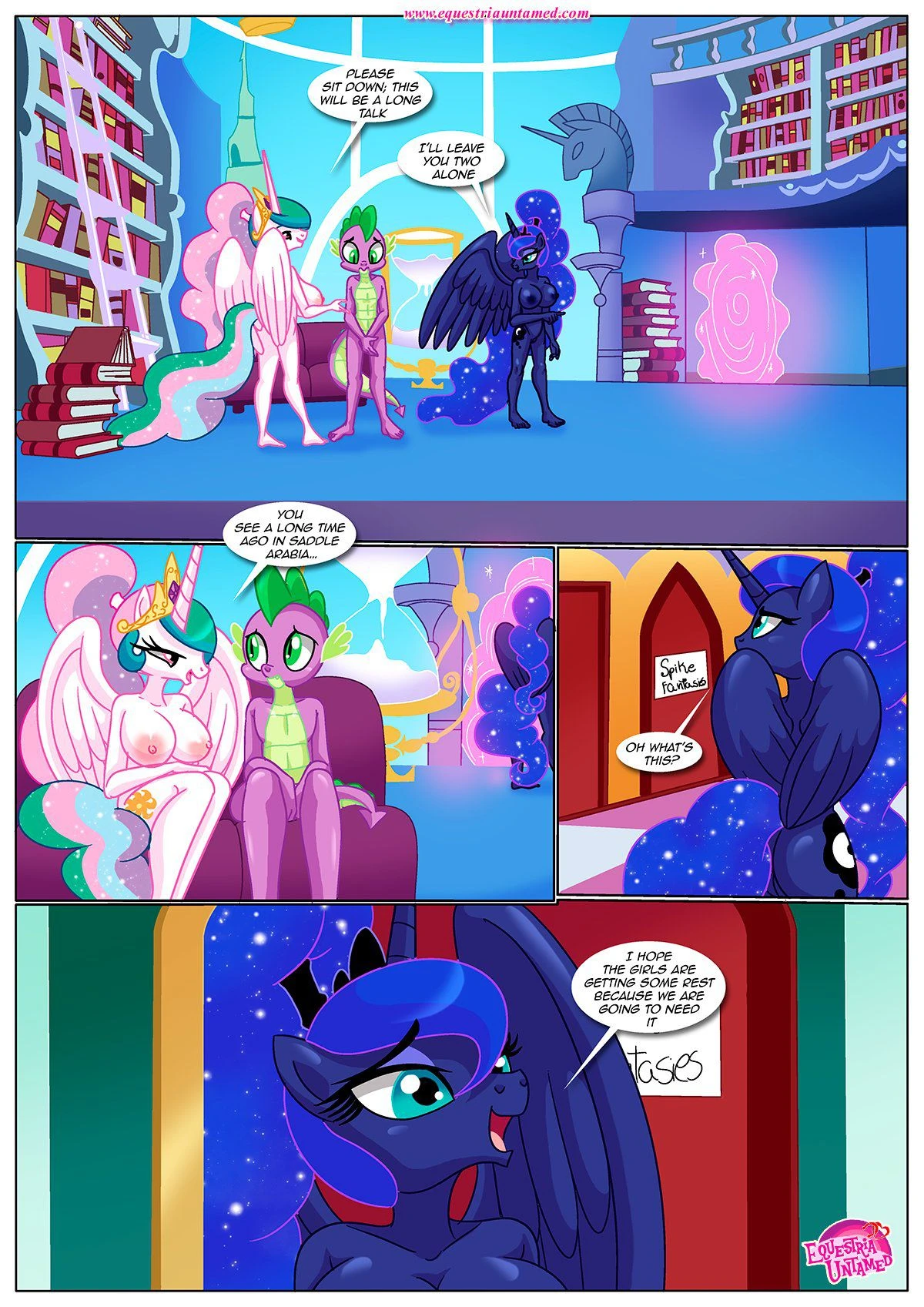 Spike’s Harem (My Little Pony – Friendship Is Magic) [PalComix] - 8 . The Night The Sun and Moon Cum Together - Chapter 8 (My Little Pony - Friendship Is Magic) [PalComix] - Page 51
