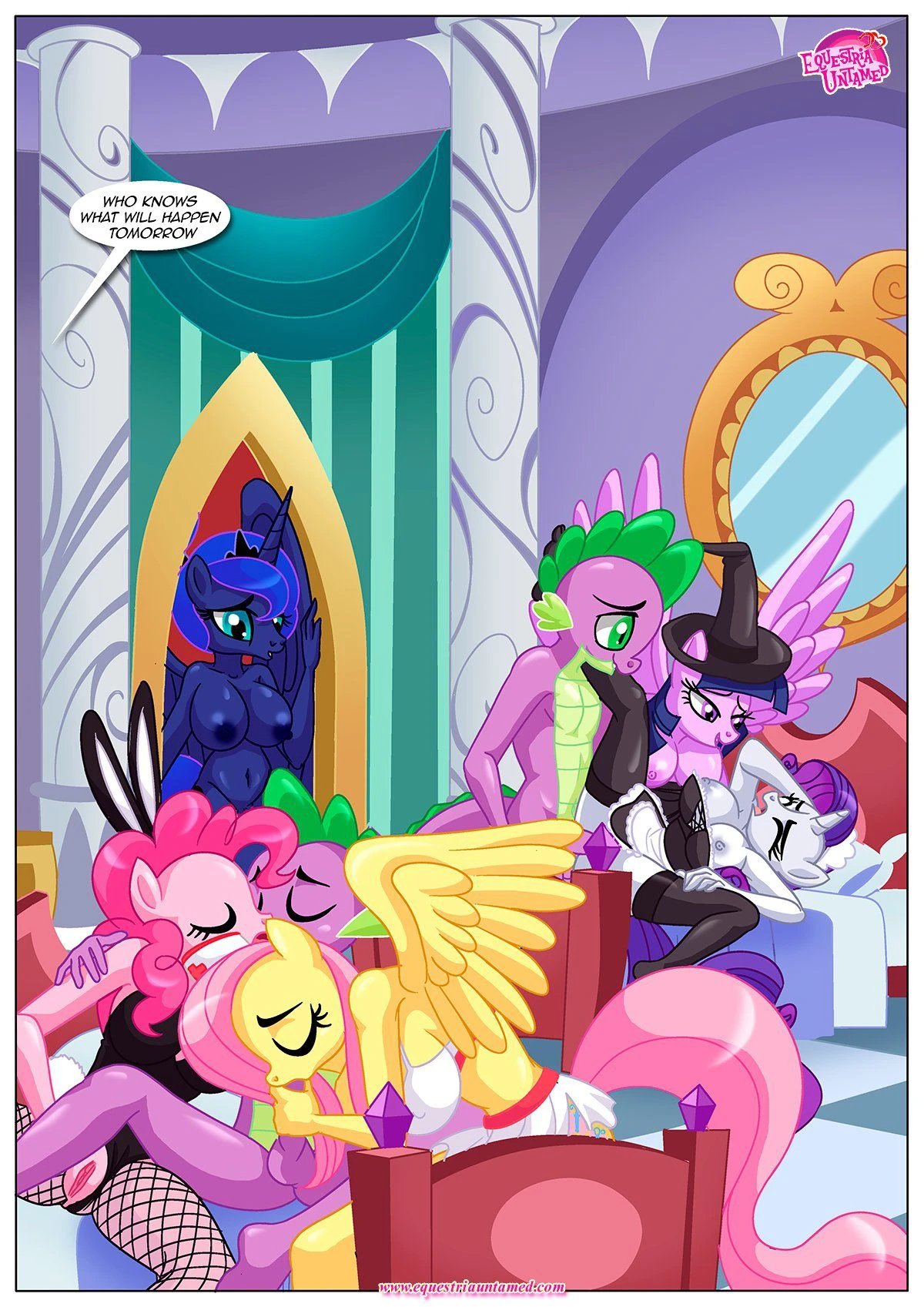 Spike’s Harem (My Little Pony – Friendship Is Magic) [PalComix] - 8 . The Night The Sun and Moon Cum Together - Chapter 8 (My Little Pony - Friendship Is Magic) [PalComix] - Page 55