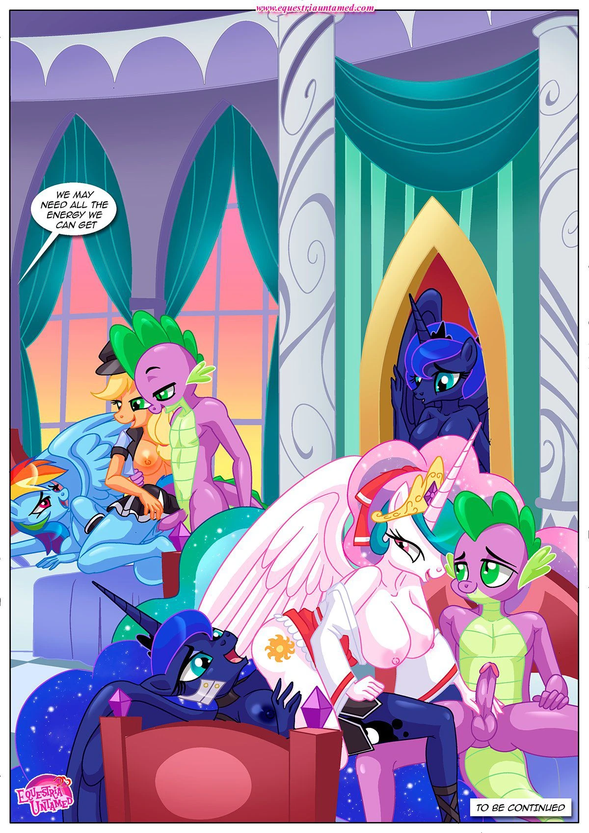 Spike’s Harem (My Little Pony – Friendship Is Magic) [PalComix] - 8 . The Night The Sun and Moon Cum Together - Chapter 8 (My Little Pony - Friendship Is Magic) [PalComix] - Page 56