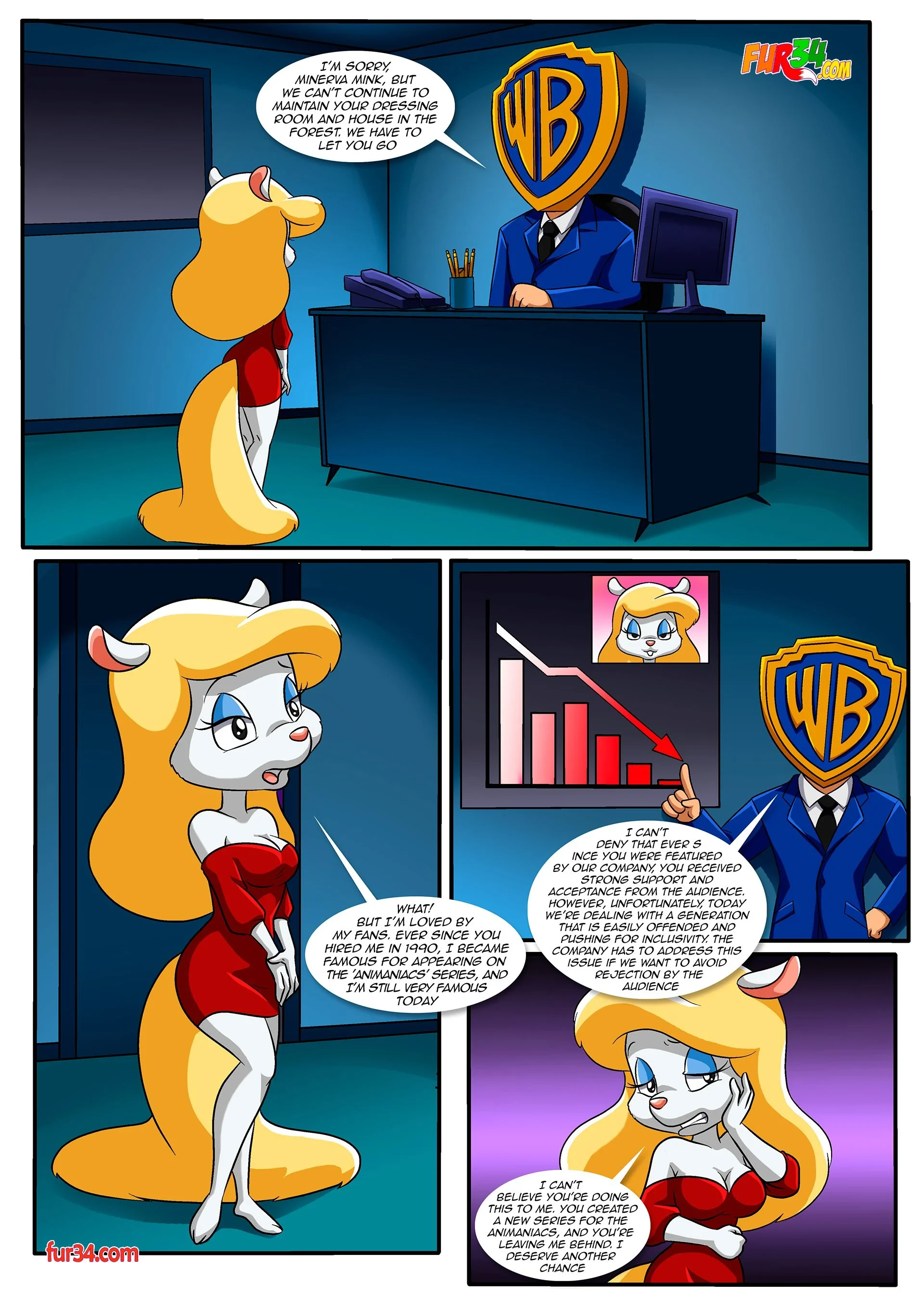 Minerva Mink: Out of Service! (Animaniacs) [Palcomix] - 1 . Minerva Mink: Out of Service! - (Animaniacs) [Palcomix] - Page 2