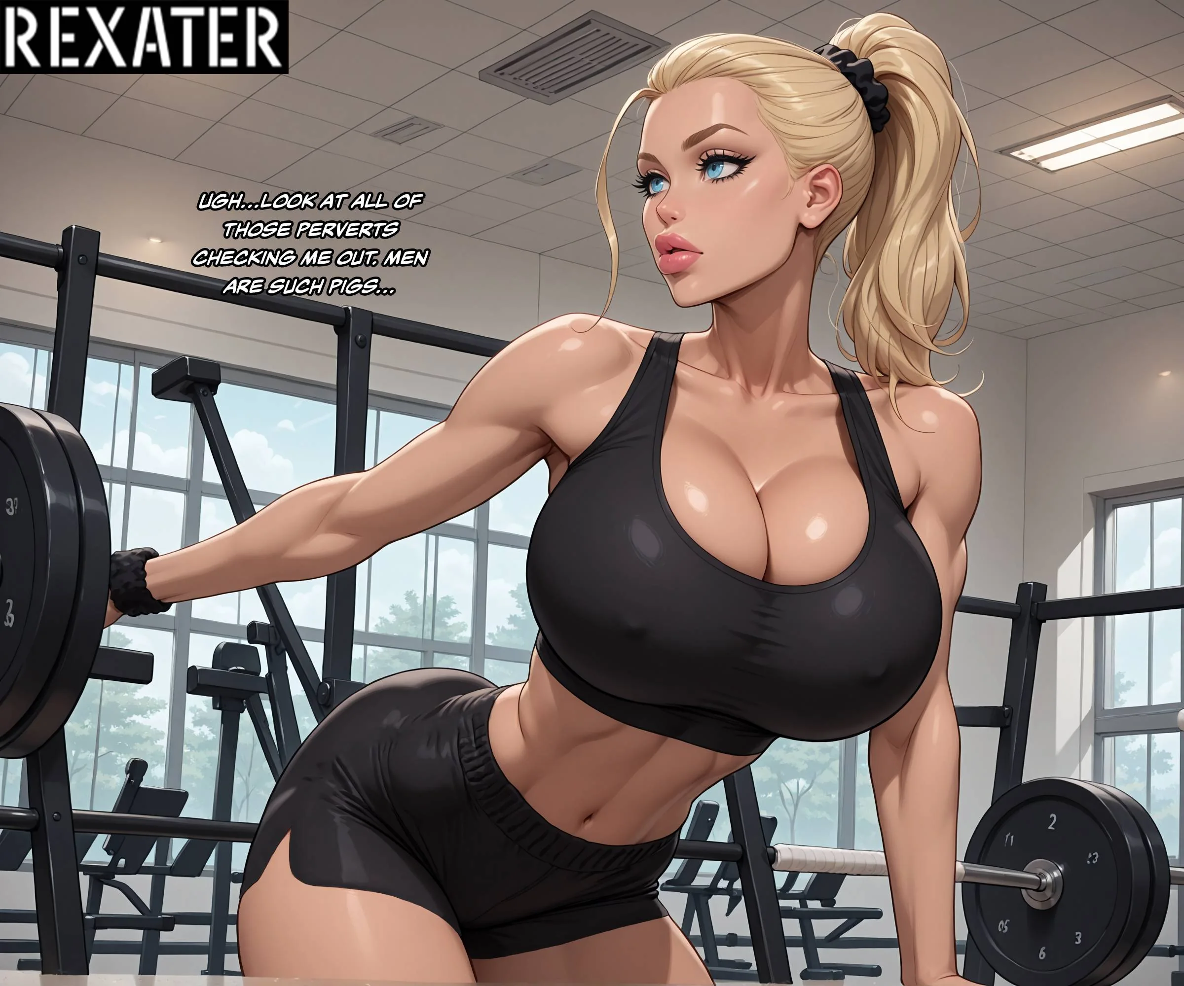 Serena Taking Care of Her Boys [Rexater’s Interracial] - Chrissy Workout Session - Page 2