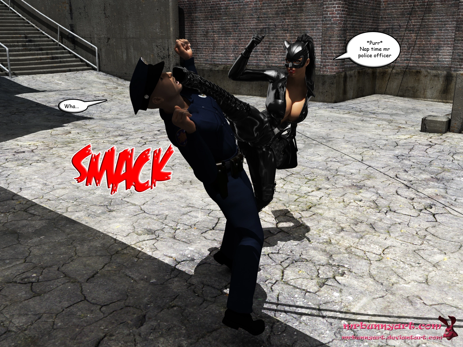 Batgirl vs Cain [MrBunnyArt] - Batgirl vs Cain - Page 4