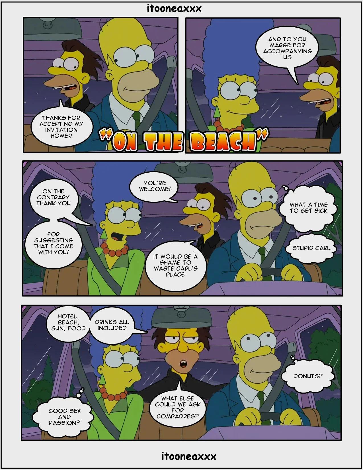The Simpsons Porn Comics Series - 3 . On The Beach - Eng - Page 1
