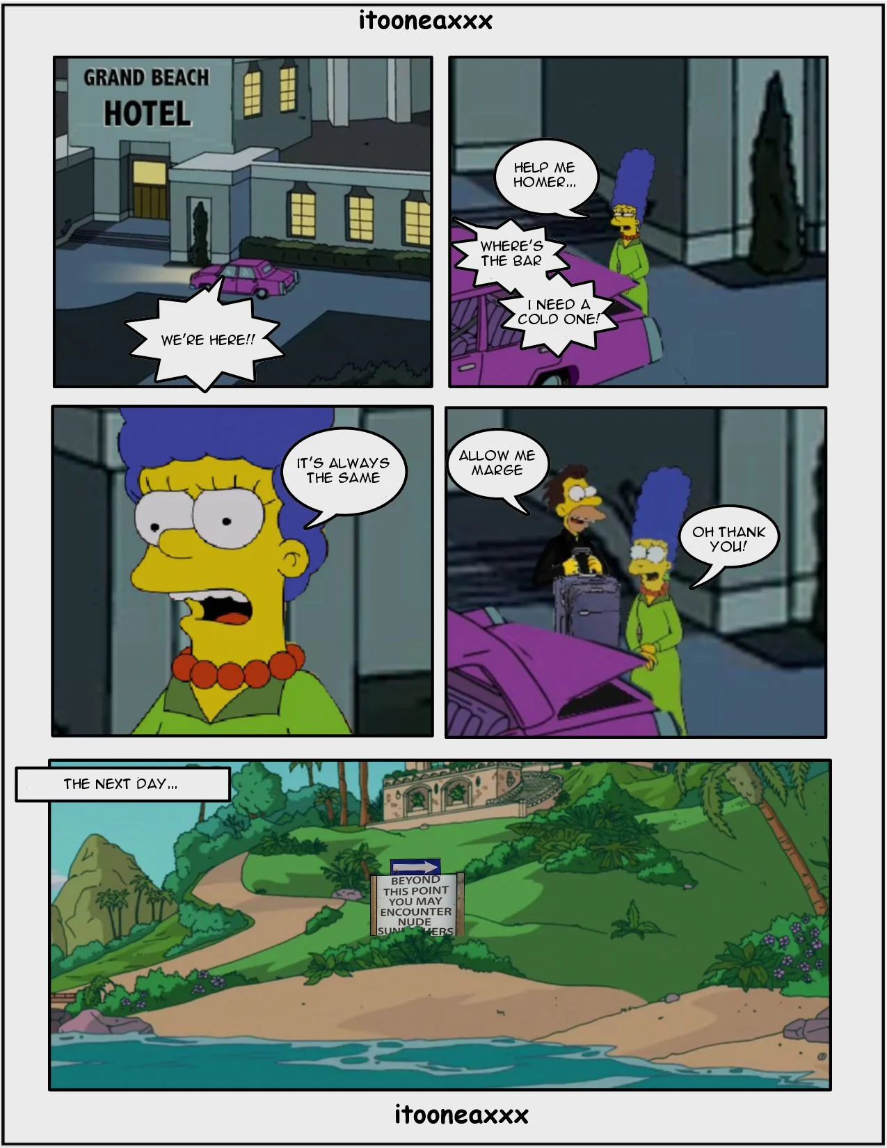 The Simpsons Porn Comics Series - 3 . On The Beach - Eng - Page 2
