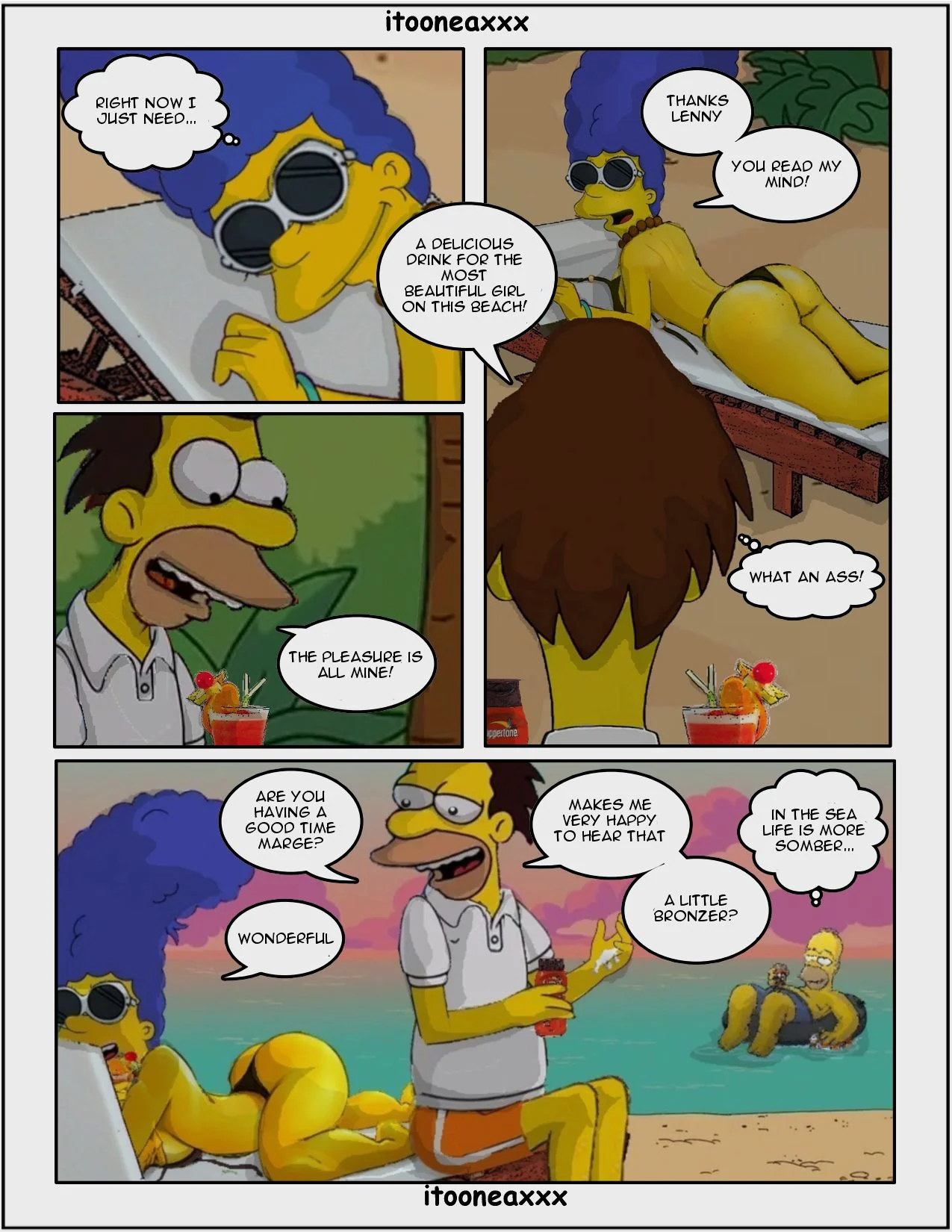 The Simpsons Porn Comics Series - 3 . On The Beach - Eng - Page 3
