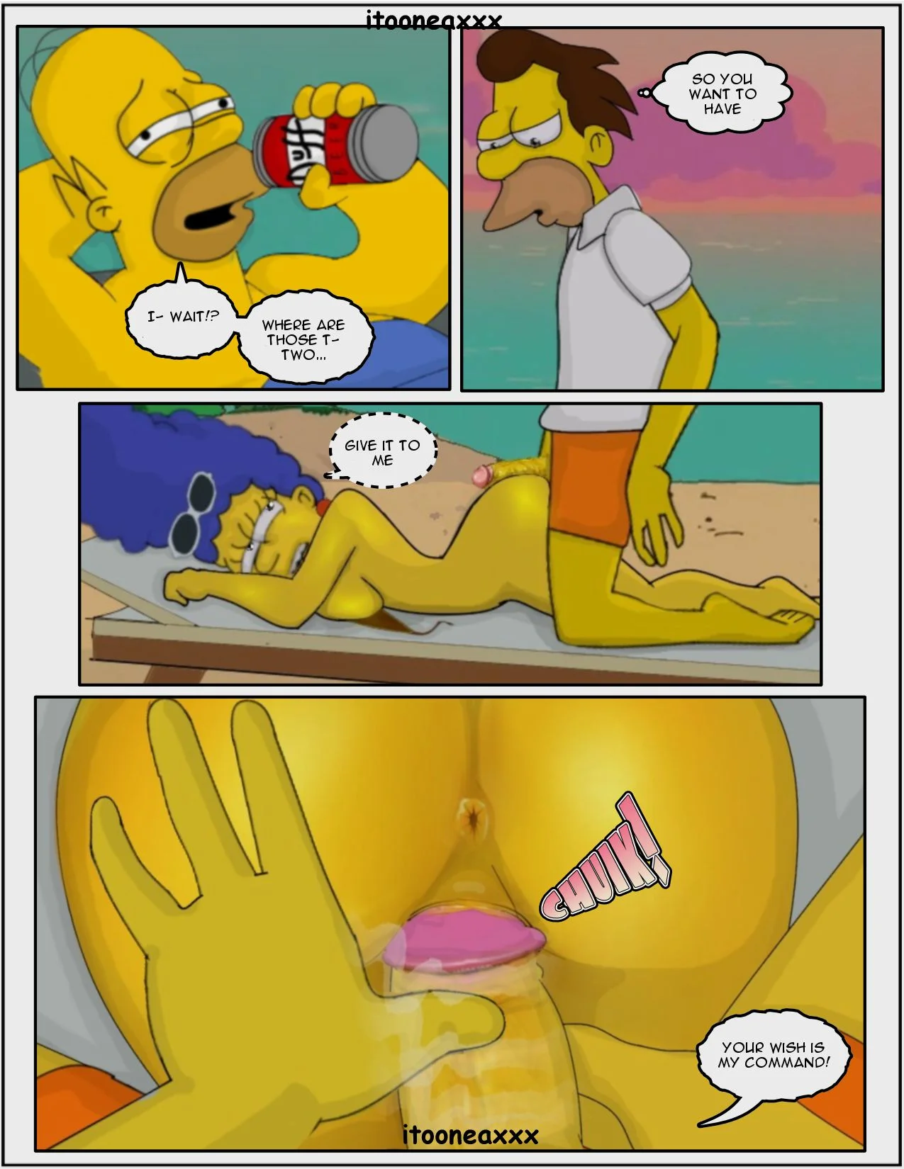 The Simpsons Porn Comics Series - 3 . On The Beach - Eng - Page 9