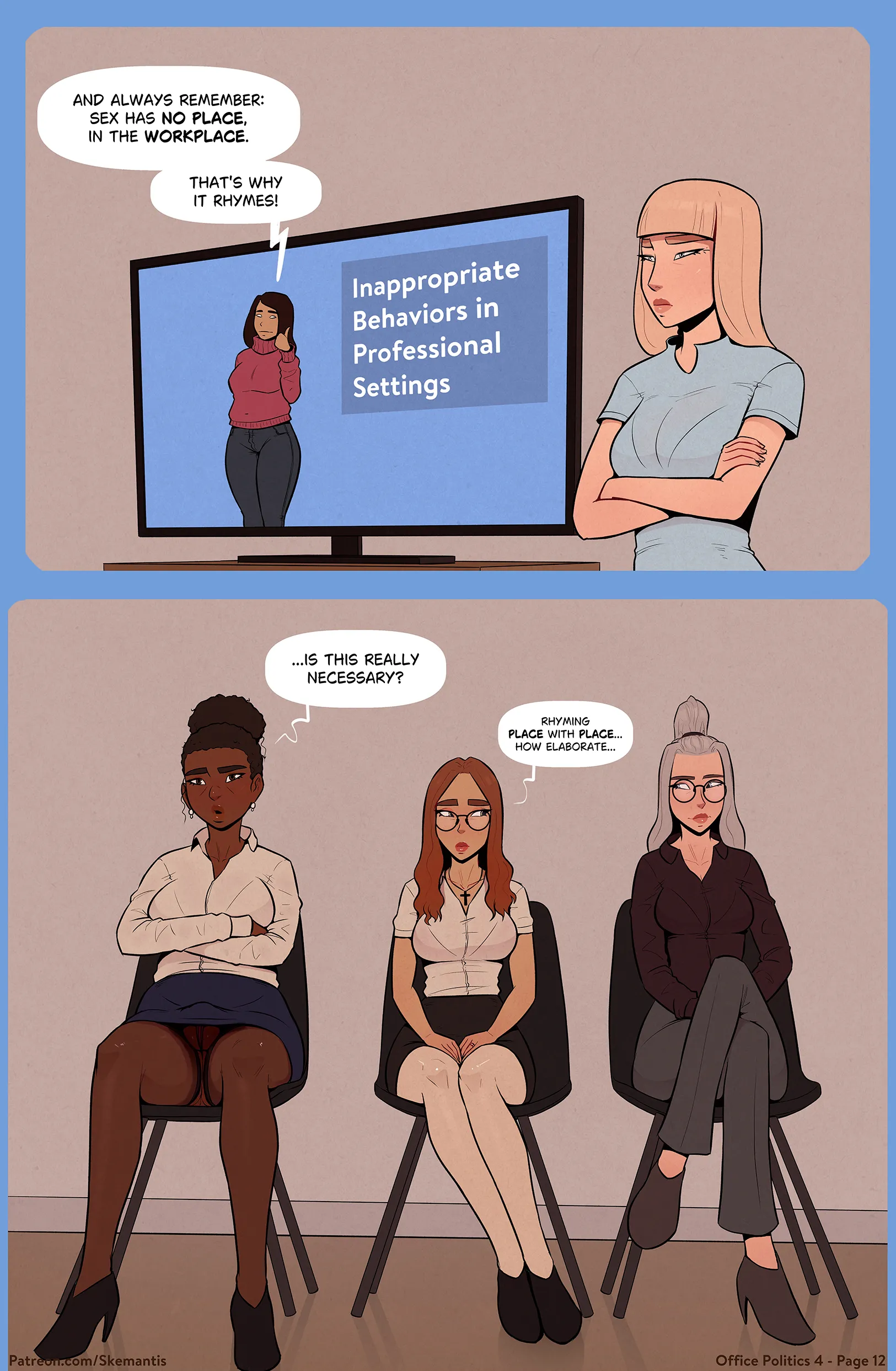 Office Politics - 4 . Office Politics - Chapter 4 [Skemantis] - Page 12