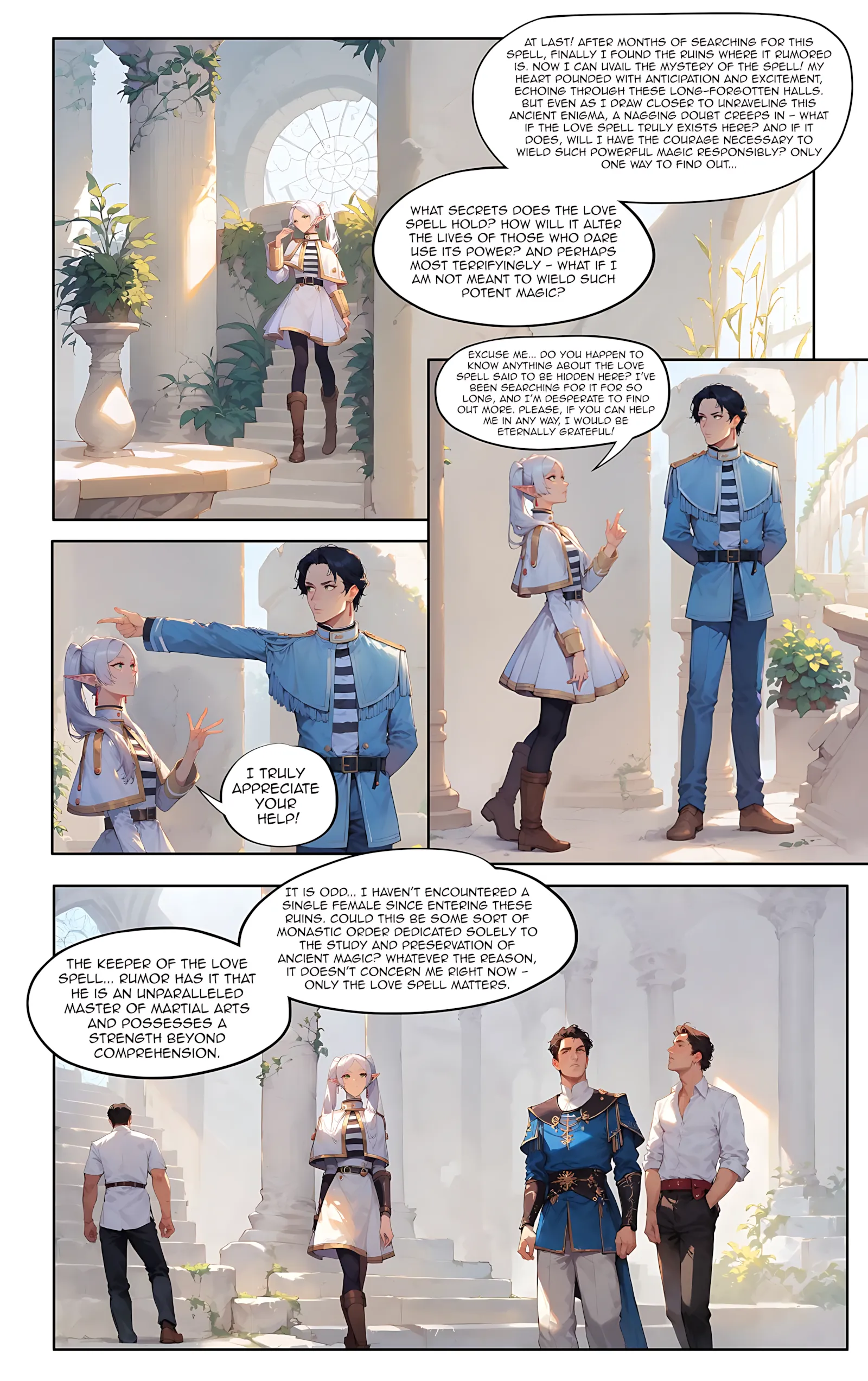 Playful Sloth- AI Comics - 4. Frieren's Spell of Love A Group's Effort - Page 3