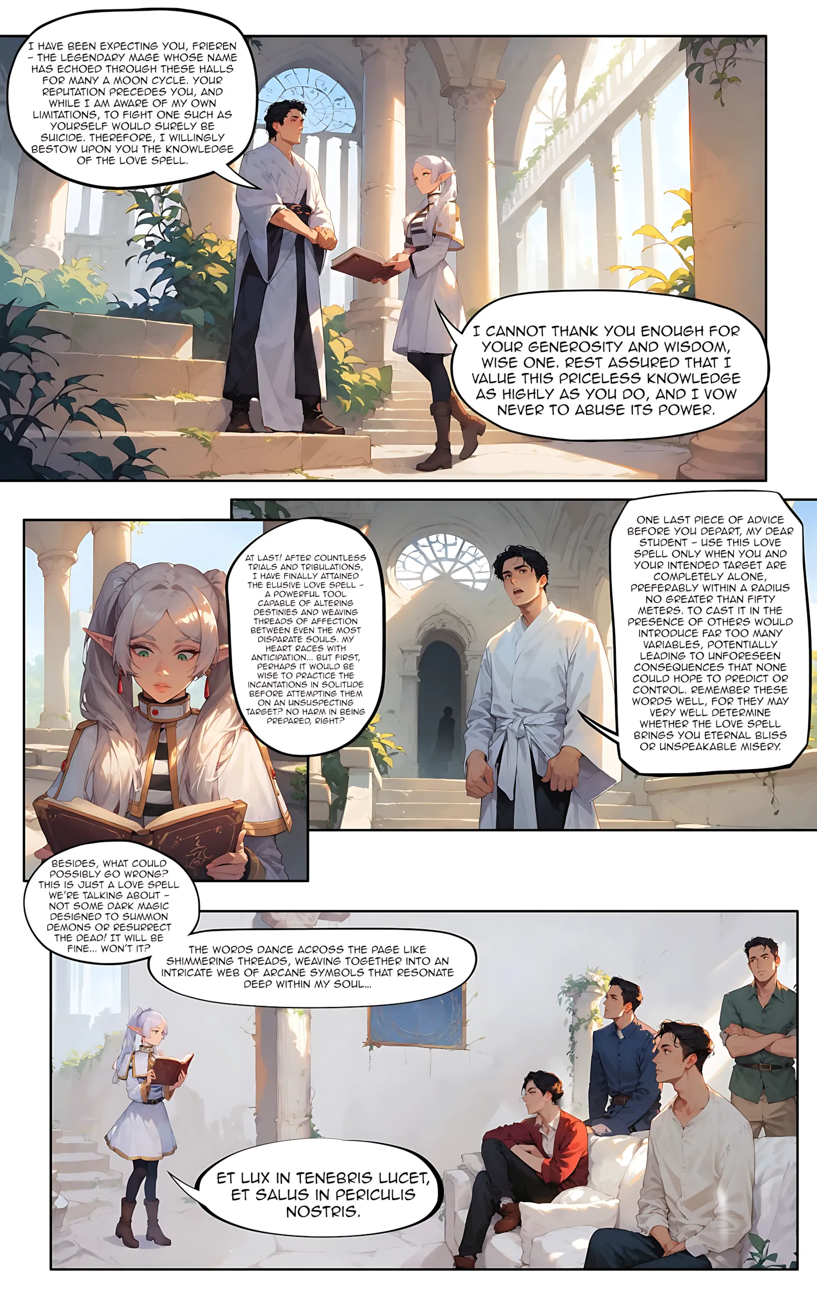 Playful Sloth- AI Comics - 4. Frieren's Spell of Love A Group's Effort - Page 4