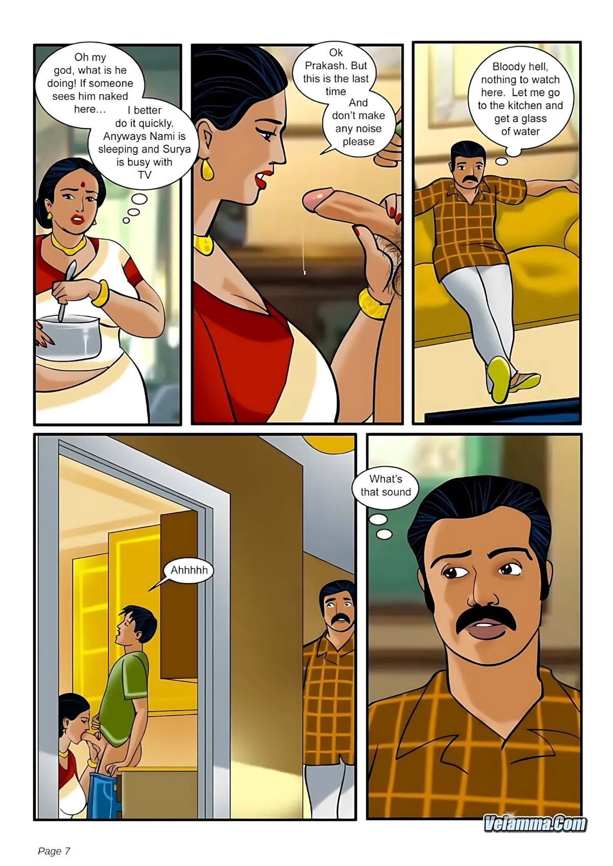 Velamma All Episodes Comics - 3 . Velamma - Episode 3 - How Far Would You Go For Your Family - Page 7