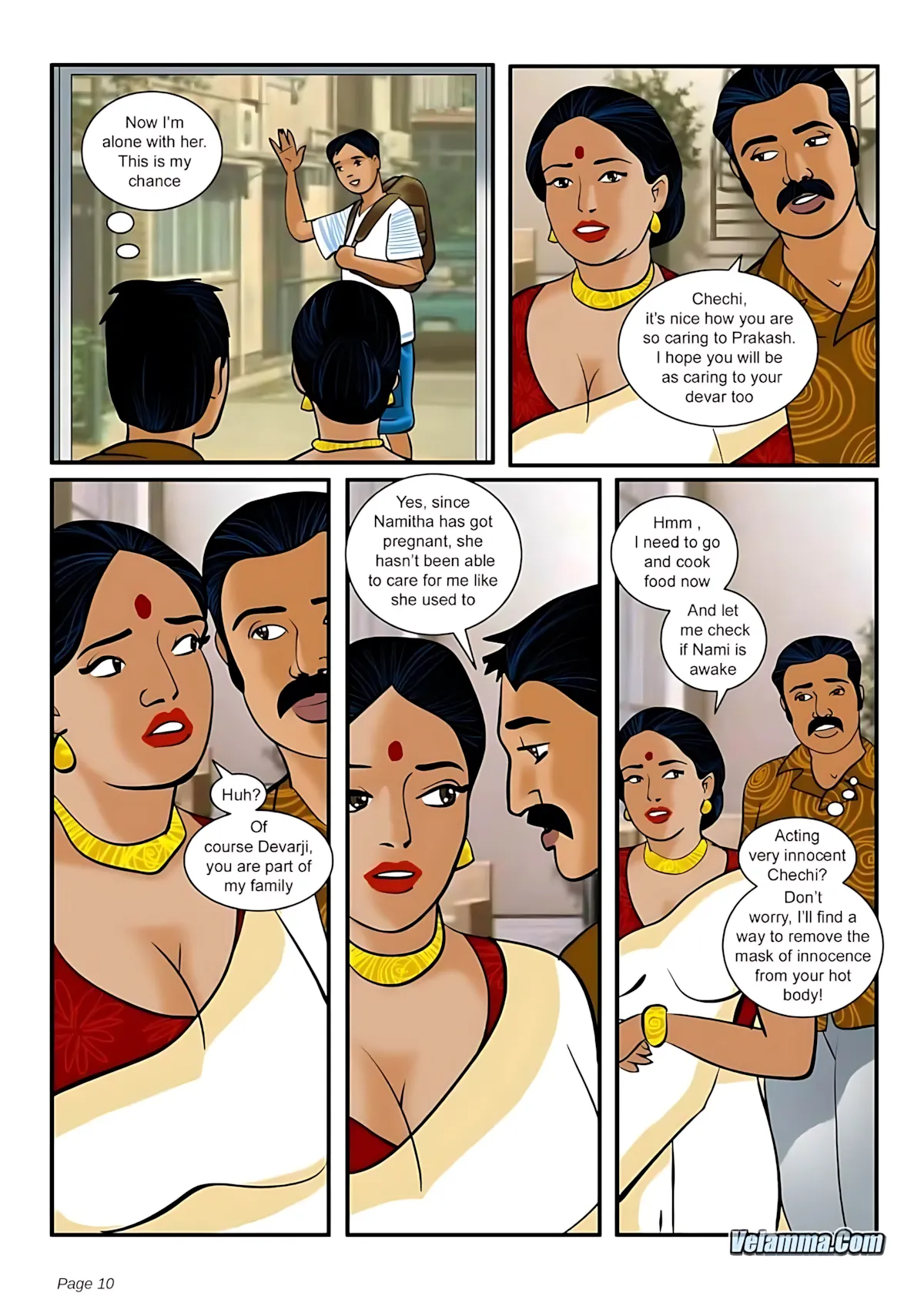Velamma All Episodes Comics - 3 . Velamma - Episode 3 - How Far Would You Go For Your Family - Page 10