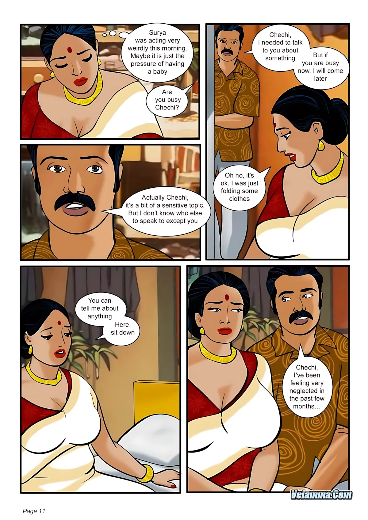 Velamma All Episodes Comics - 3 . Velamma - Episode 3 - How Far Would You Go For Your Family - Page 11