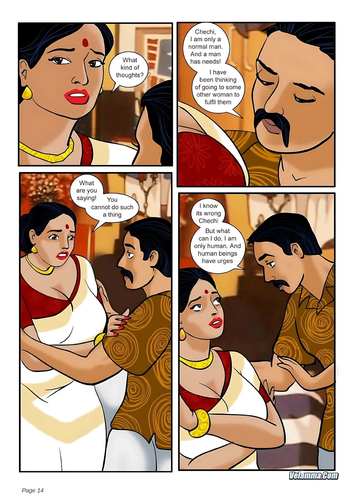 Velamma All Episodes Comics - 3 . Velamma - Episode 3 - How Far Would You Go For Your Family - Page 14