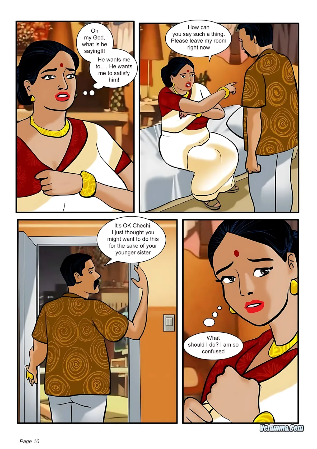 Velamma All Episodes Comics - 3 . Velamma - Episode 3 - How Far Would You Go For Your Family - Page 16