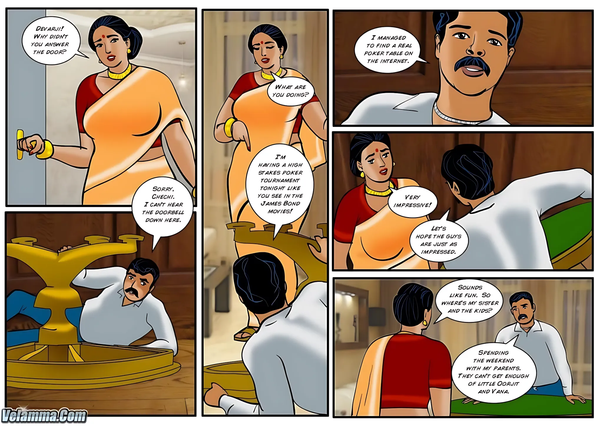 Velamma All Episodes Comics - 39 . Velamma - Episode 39 - When It Comes To This Sexy Poker Game Vela Is All In! - Page 3